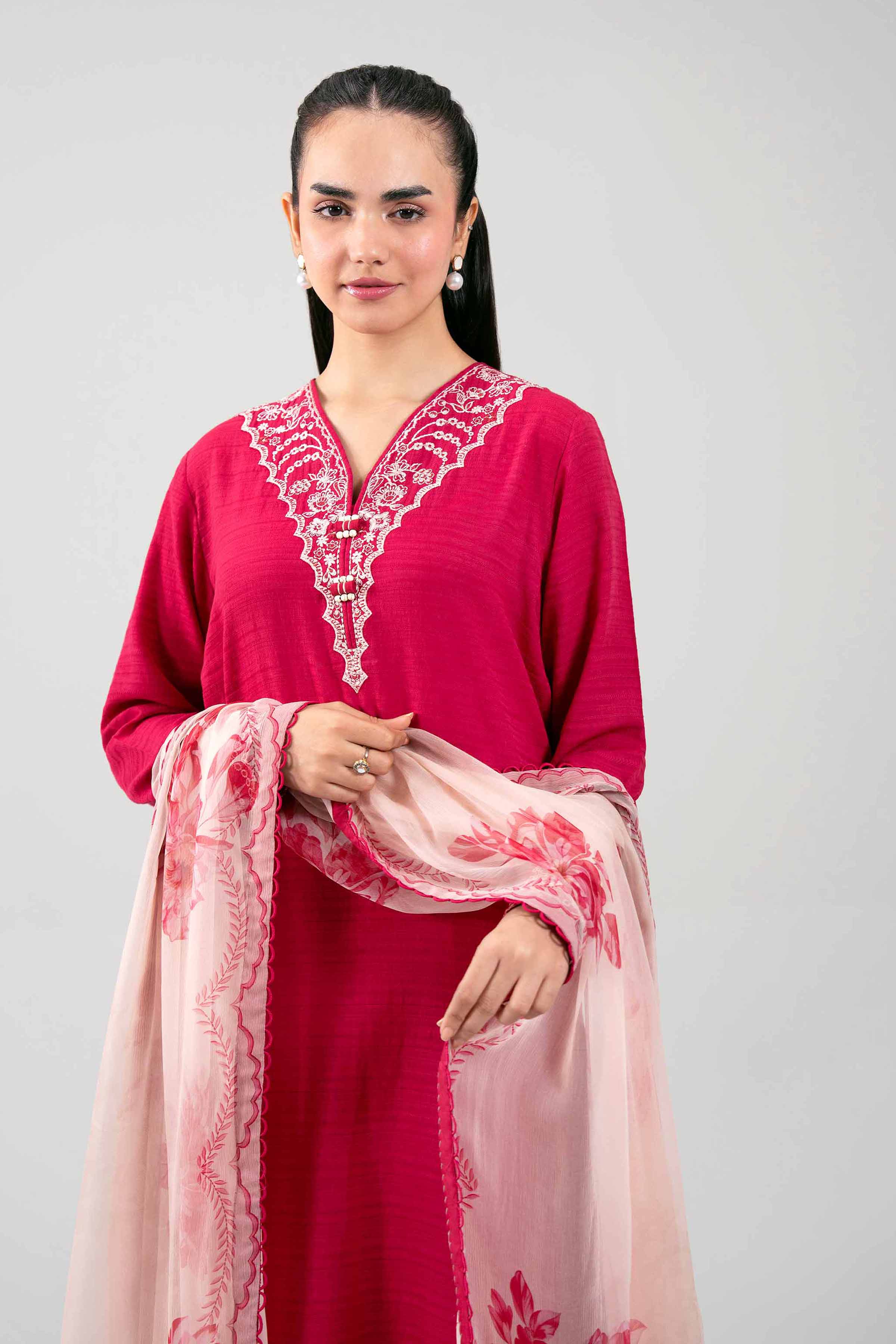 3 Piece - Digital Printed Embroidered Suit - 42601312