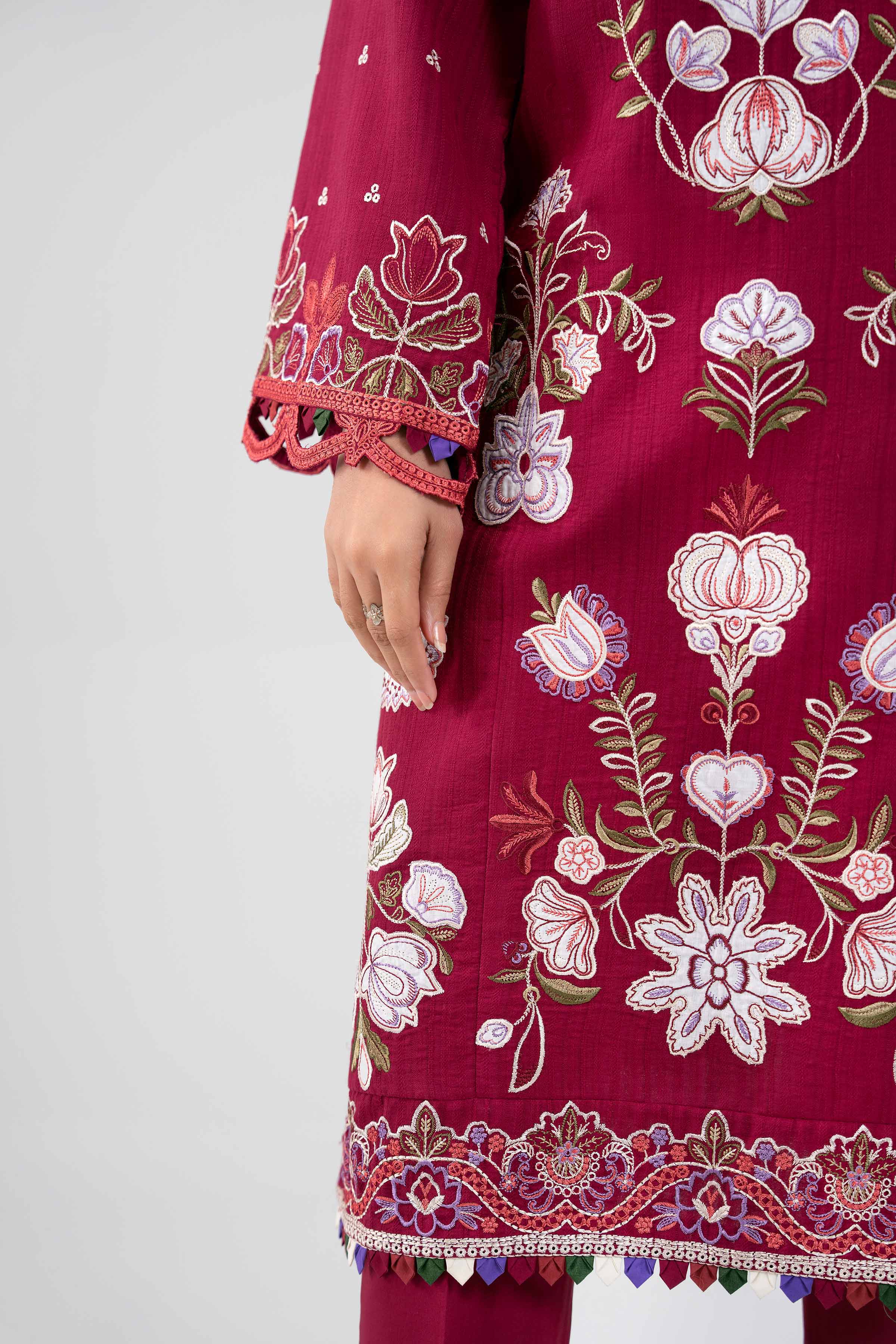 3 Piece - Digital Printed Embroidered Suit - 42601313 Red Lawn 3PC Embroidered
