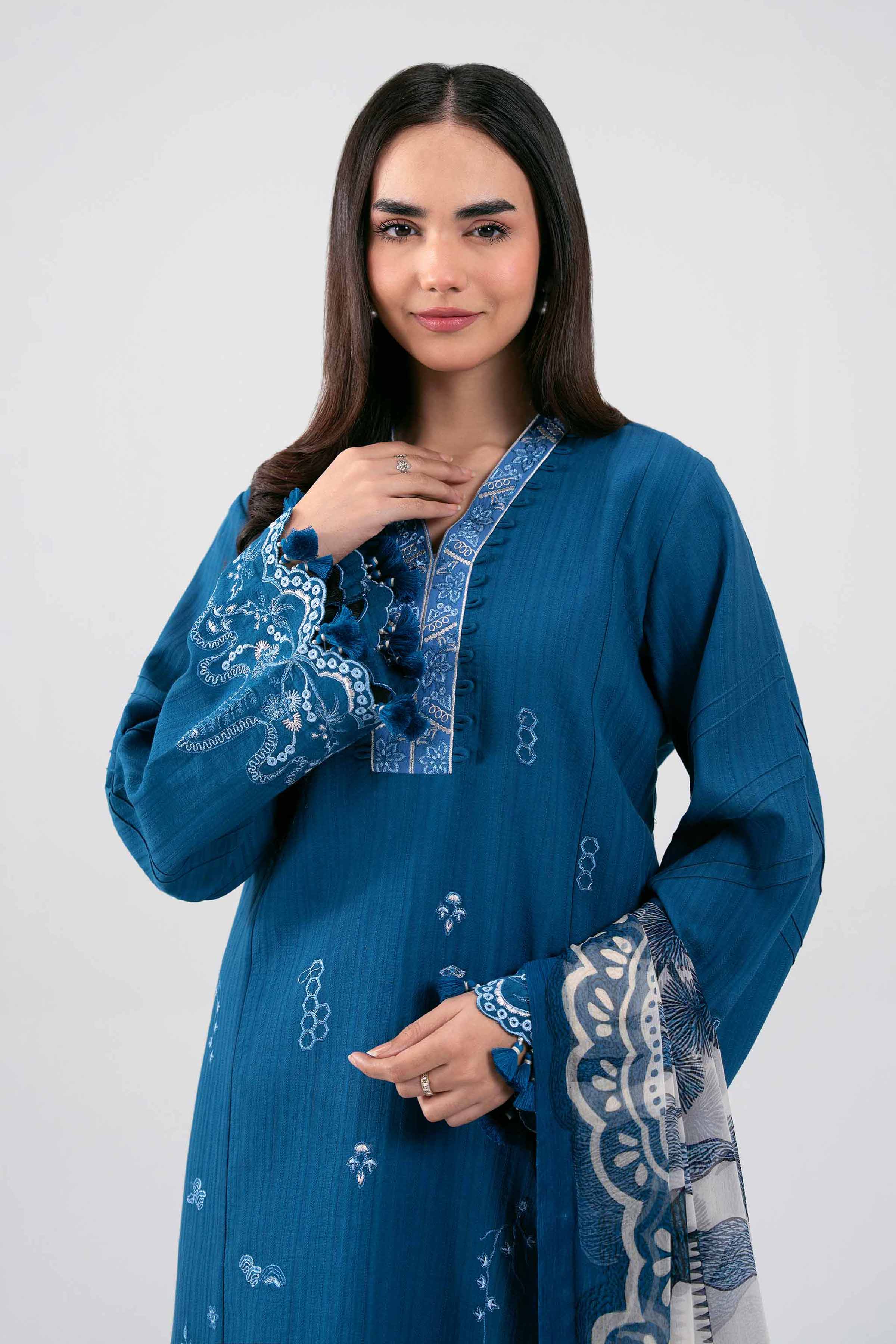 3 Piece - Digital Printed Embroidered Suit - 42601314