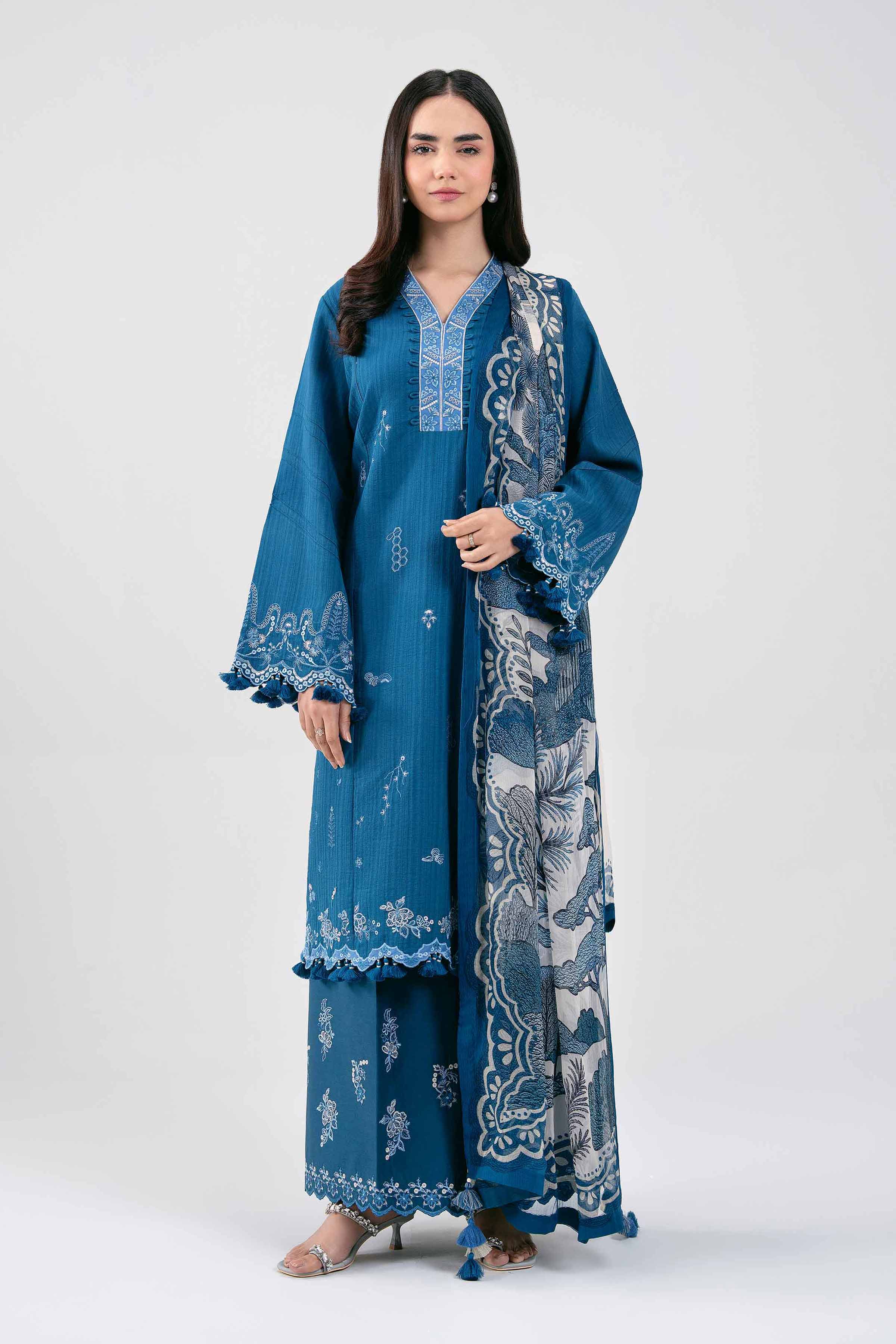 3 Piece - Embroidered Suit - 42601314 for Women - Unstitched Collection