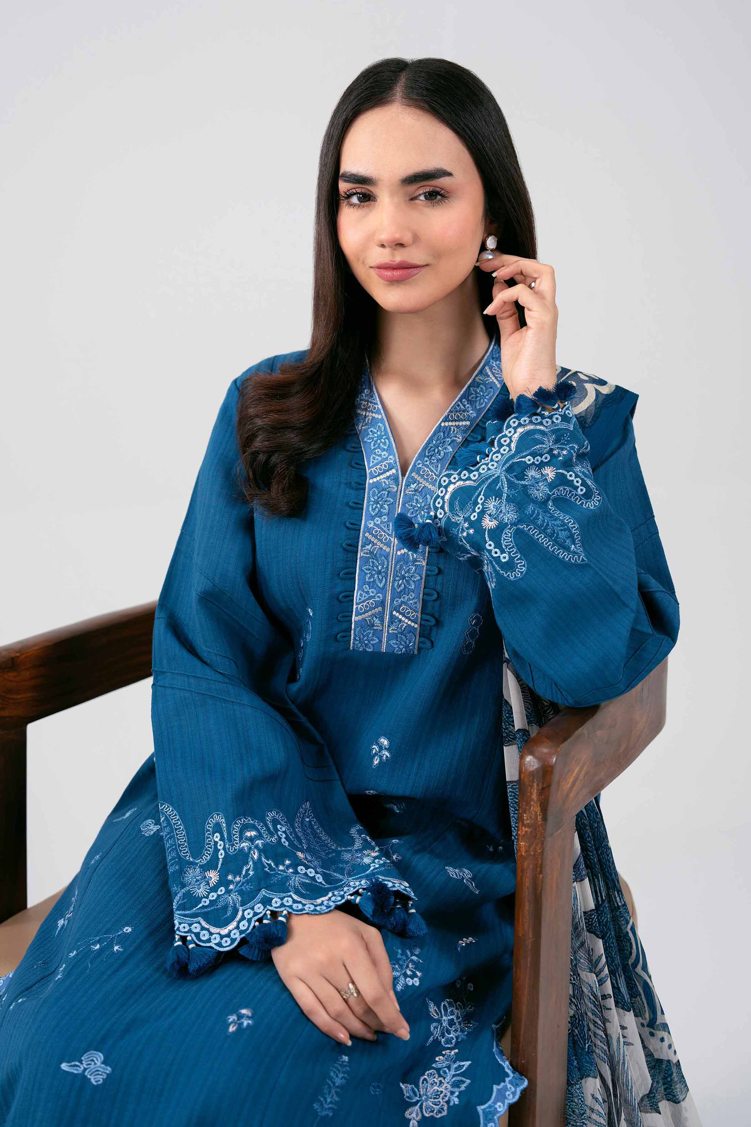 3 Piece - Embroidered Suit - 42601314 for Women - Unstitched Collection