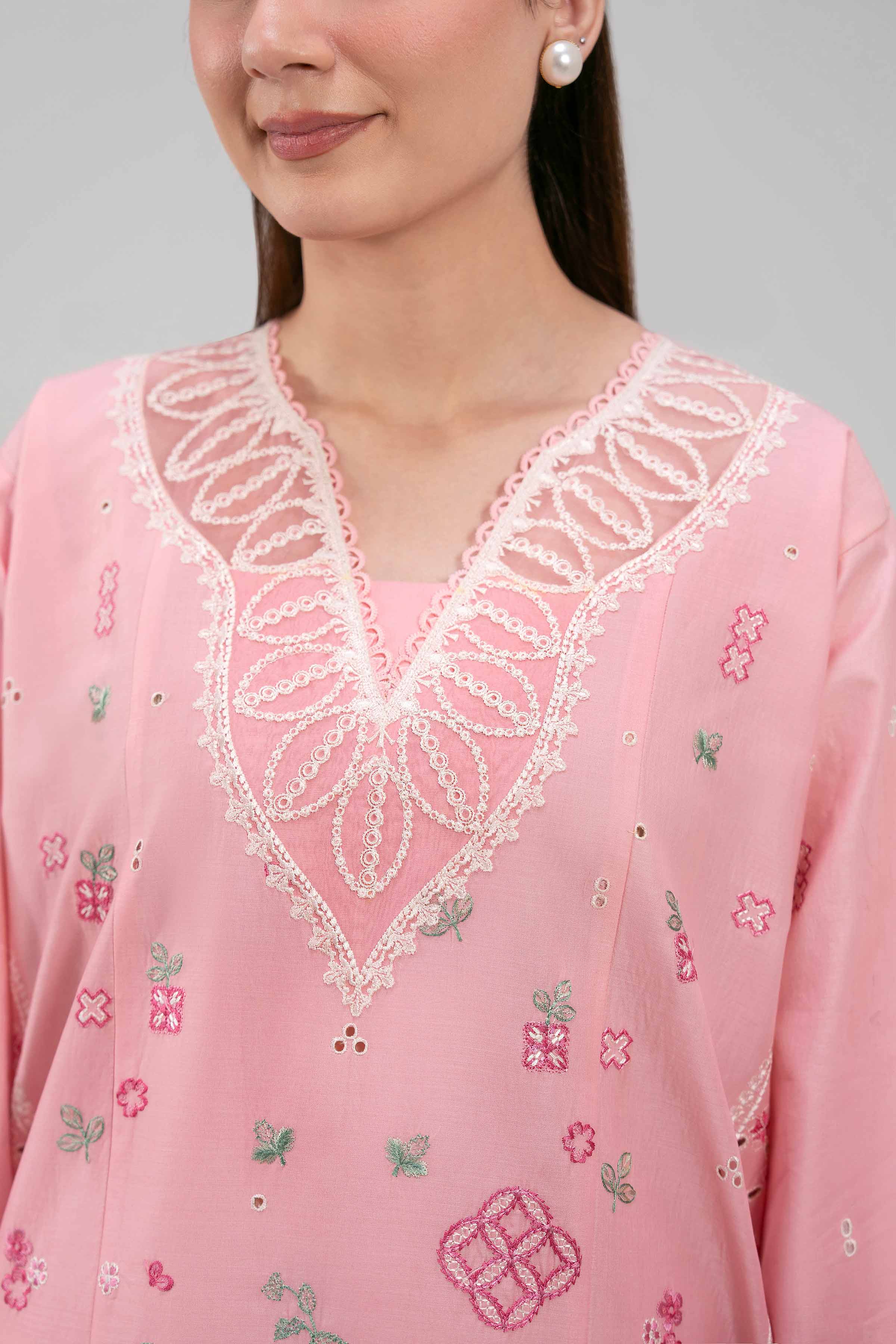 3 Piece - Digital Printed Embroidered Suit - 42601317