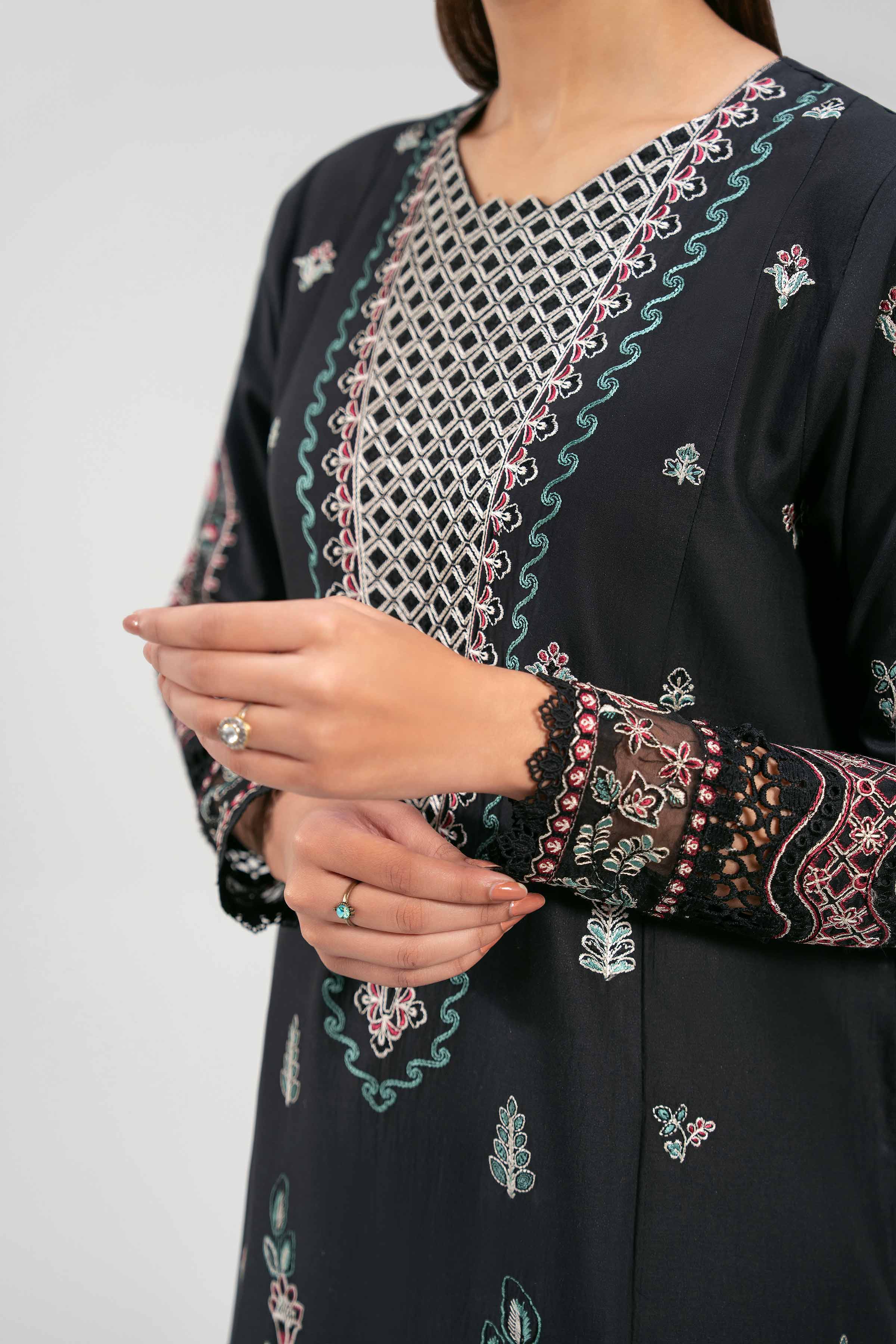 3 Piece - Digital Printed Embroidered Suit - 42601319