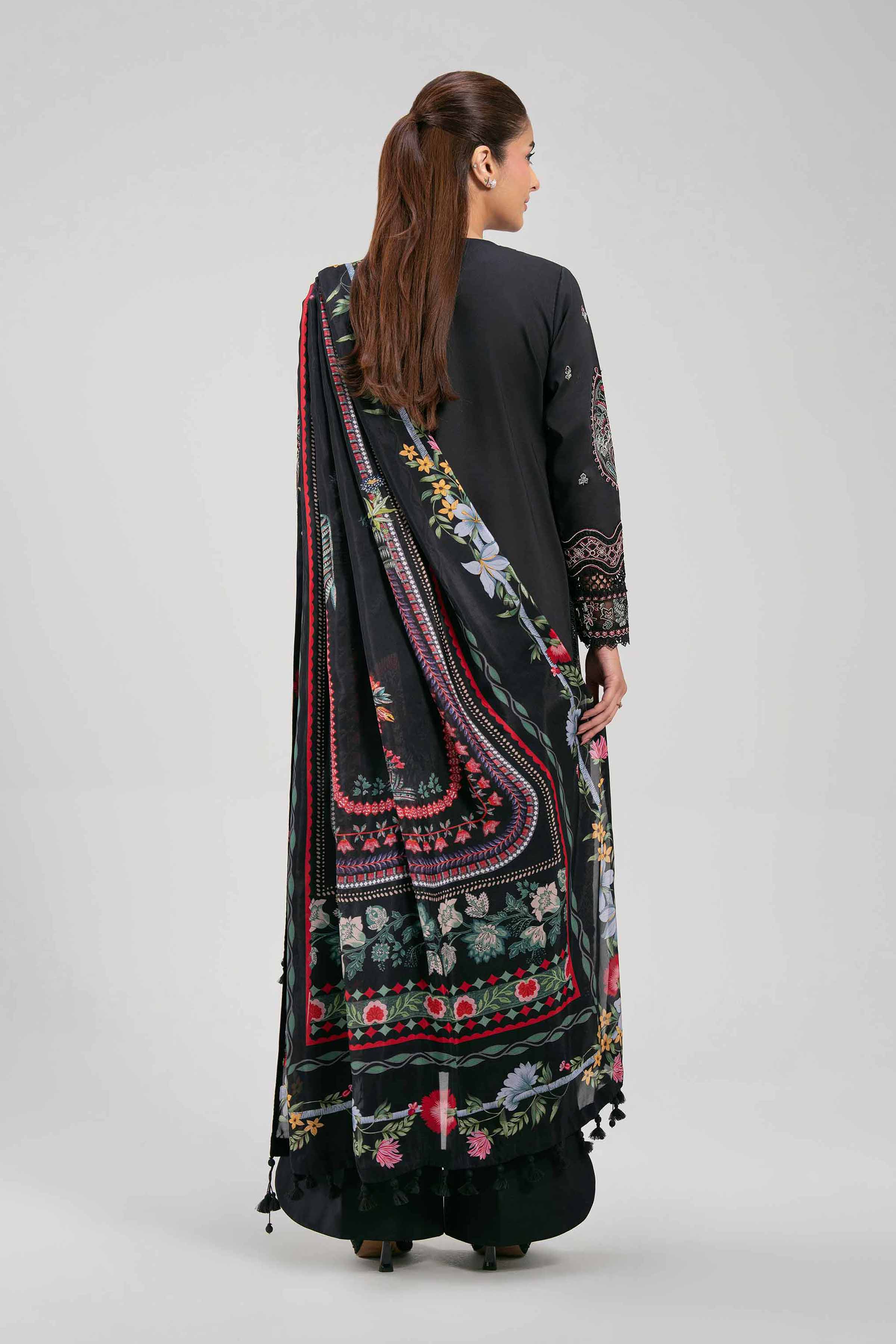 3 Piece - Digital Printed Embroidered Suit - 42601319