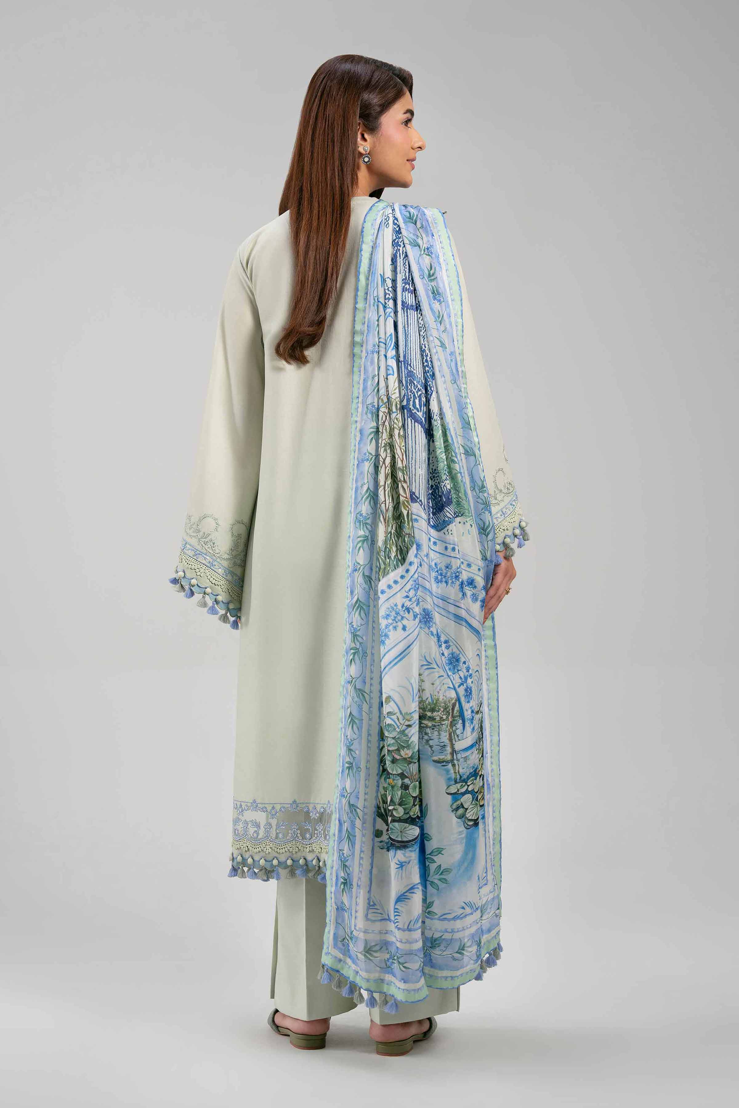 3 Piece - Digital Printed Embroidered Suit - 42601323