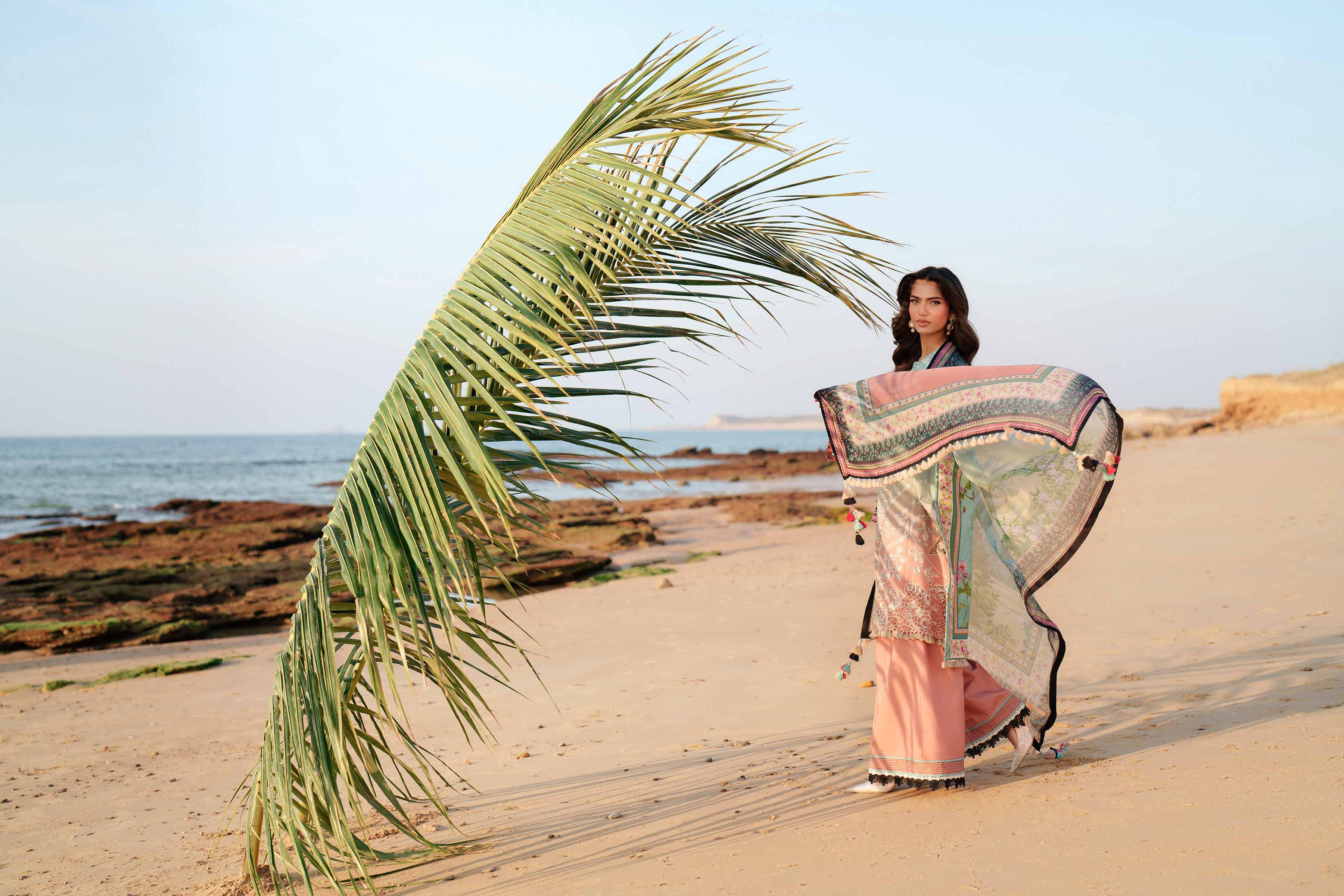 3 Piece - Digital Printed Embroidered Suit - 42601326