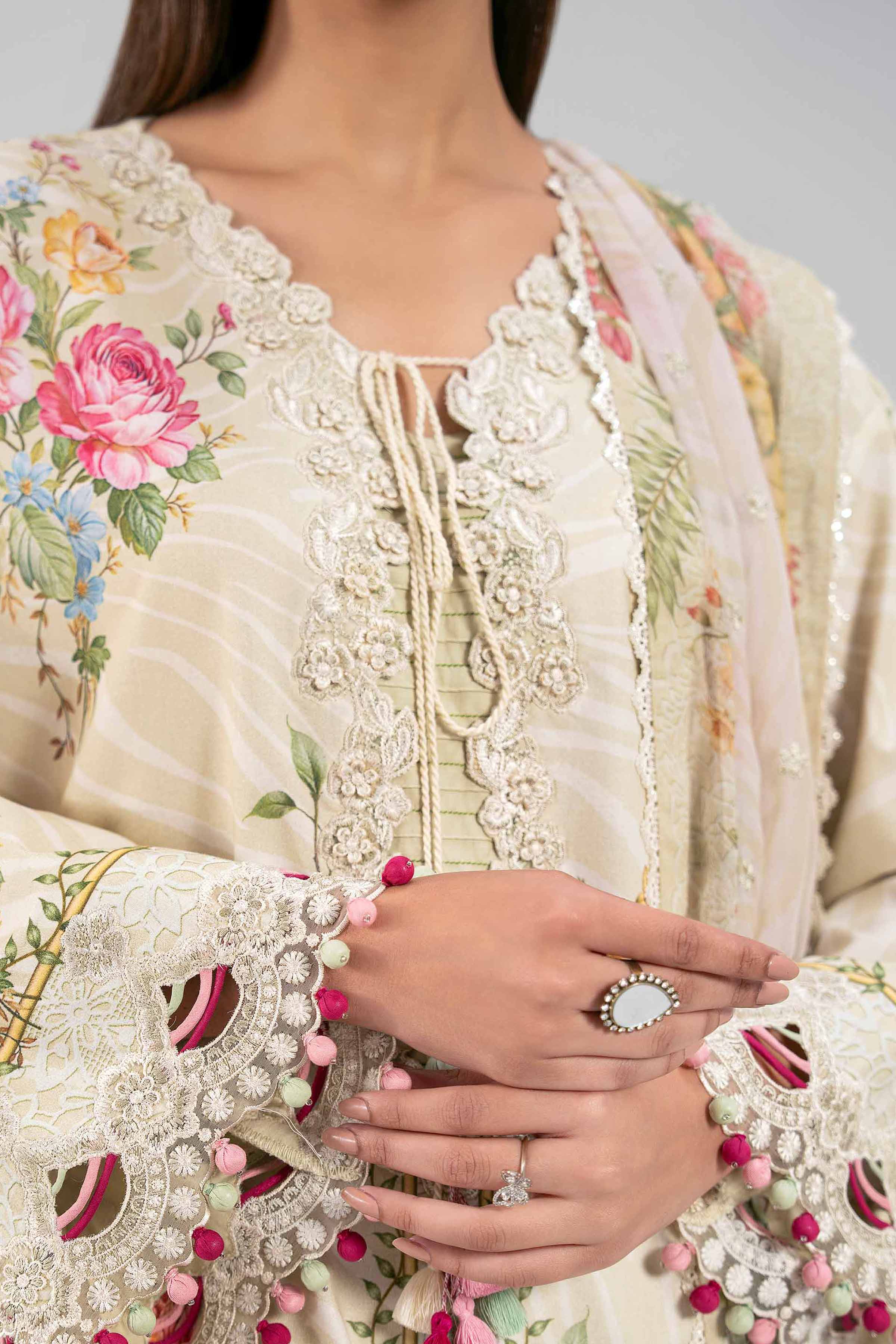 3 Piece - Digital Printed Embroidered Suit - 42601328