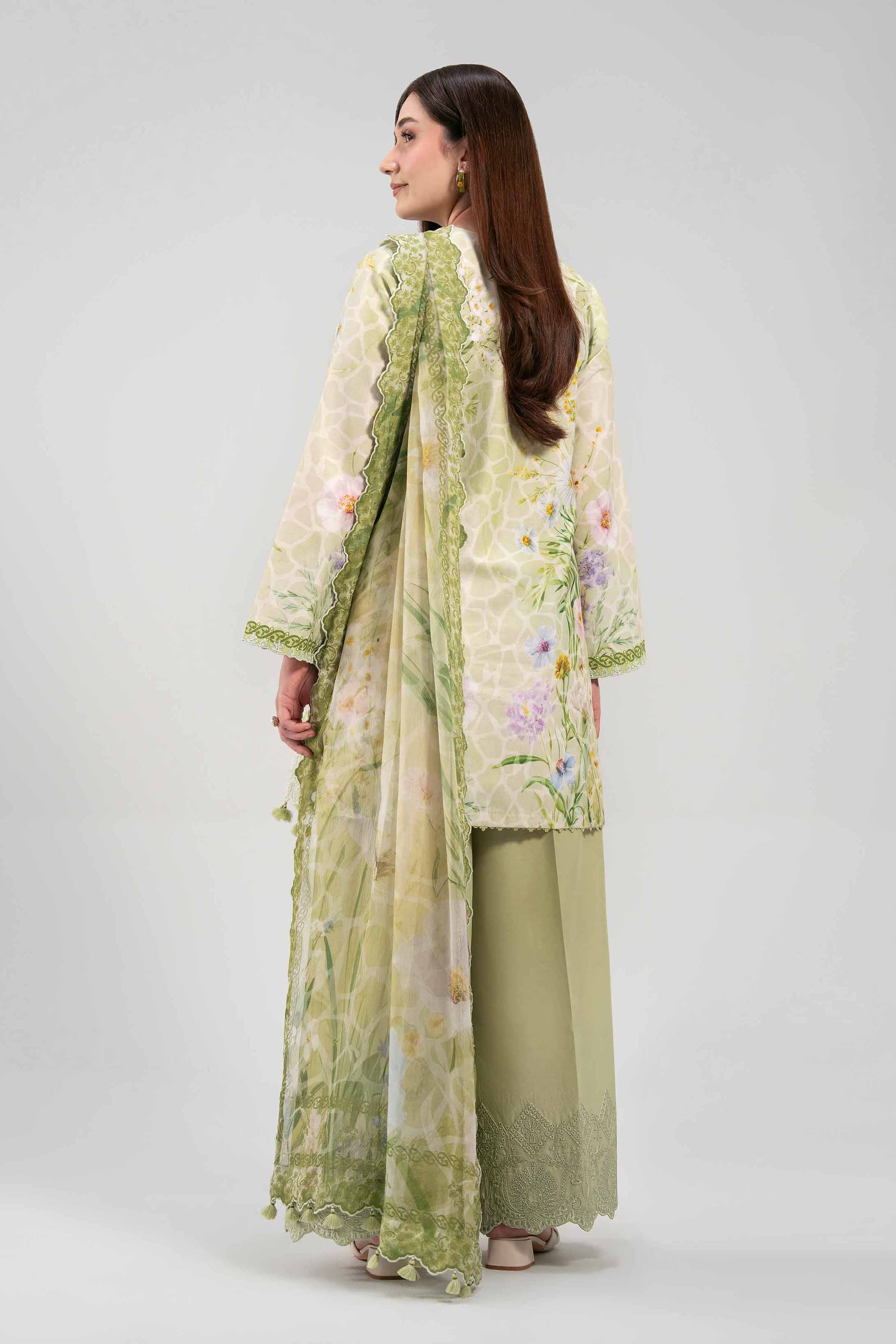 3 Piece - Digital Printed Embroidered Suit - 42601329