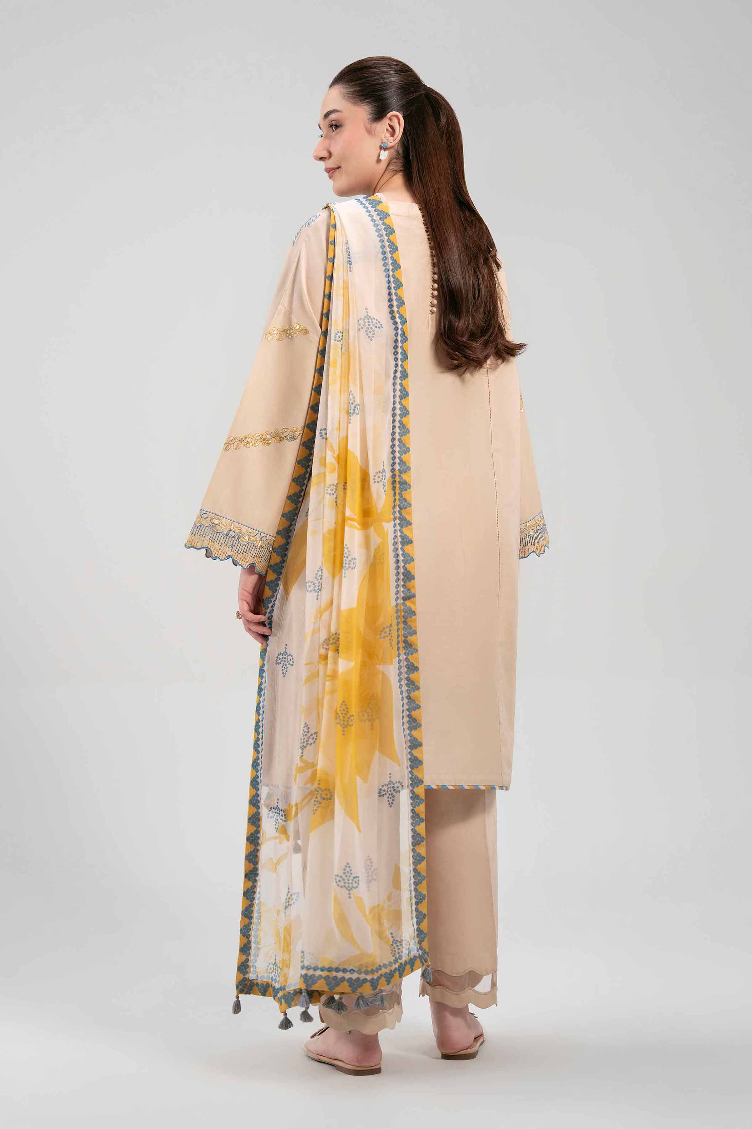 3 Piece - Digital Printed Embroidered Suit - 42601334