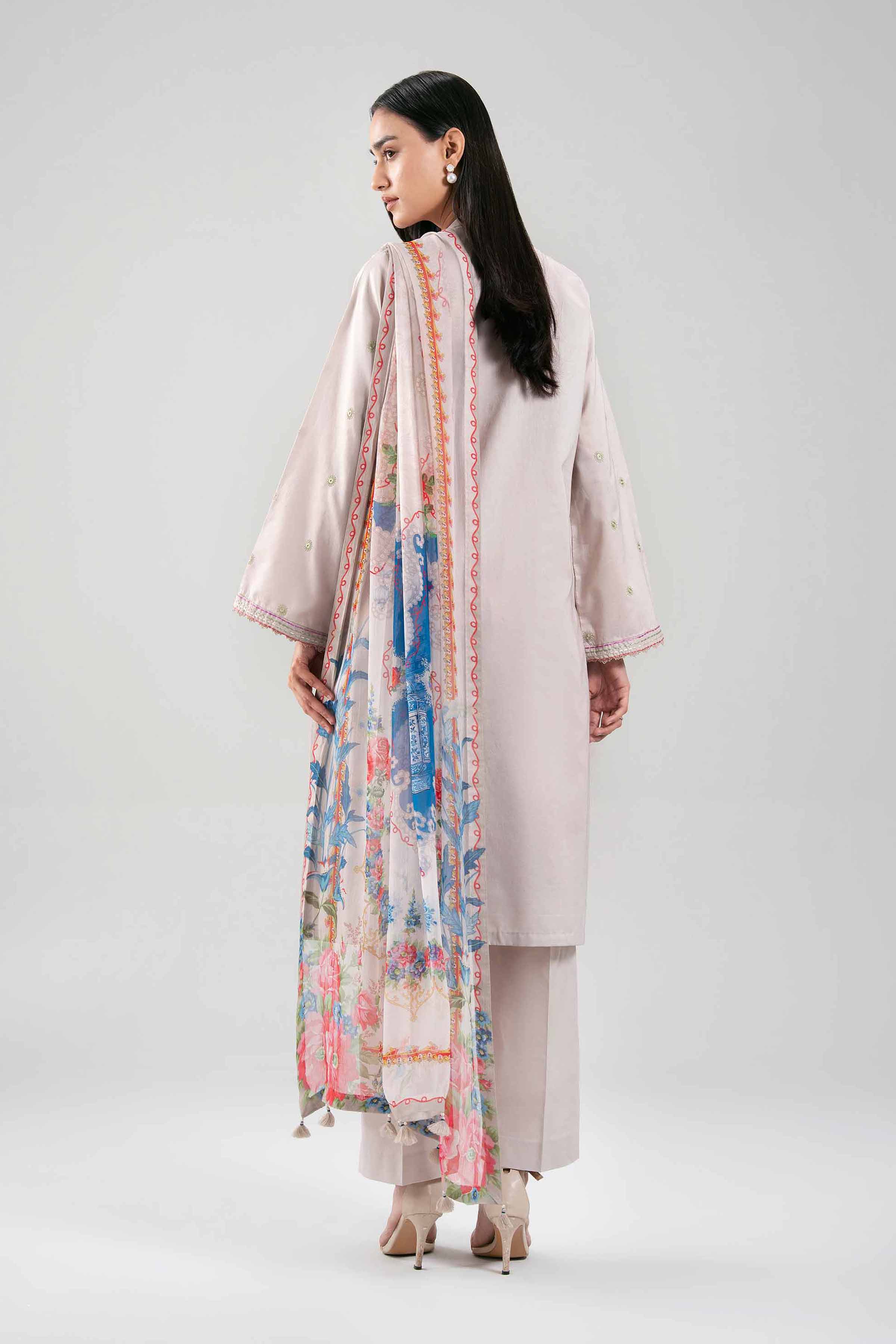 3 Piece - Digital Printed Embroidered Suit - 42601336