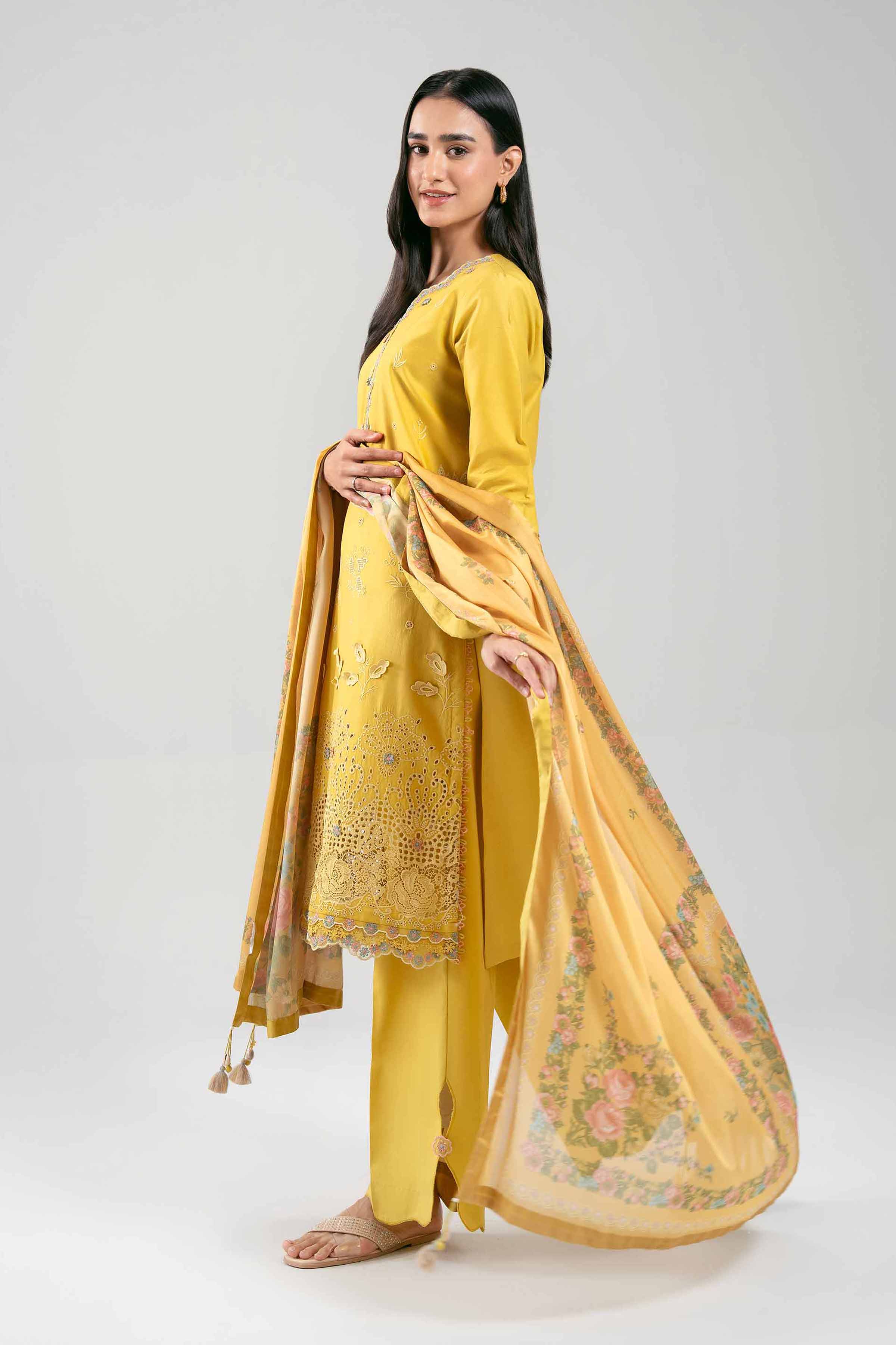 3 Piece - Embroidered Suit - 42601344 for Women - Unstitched Collection