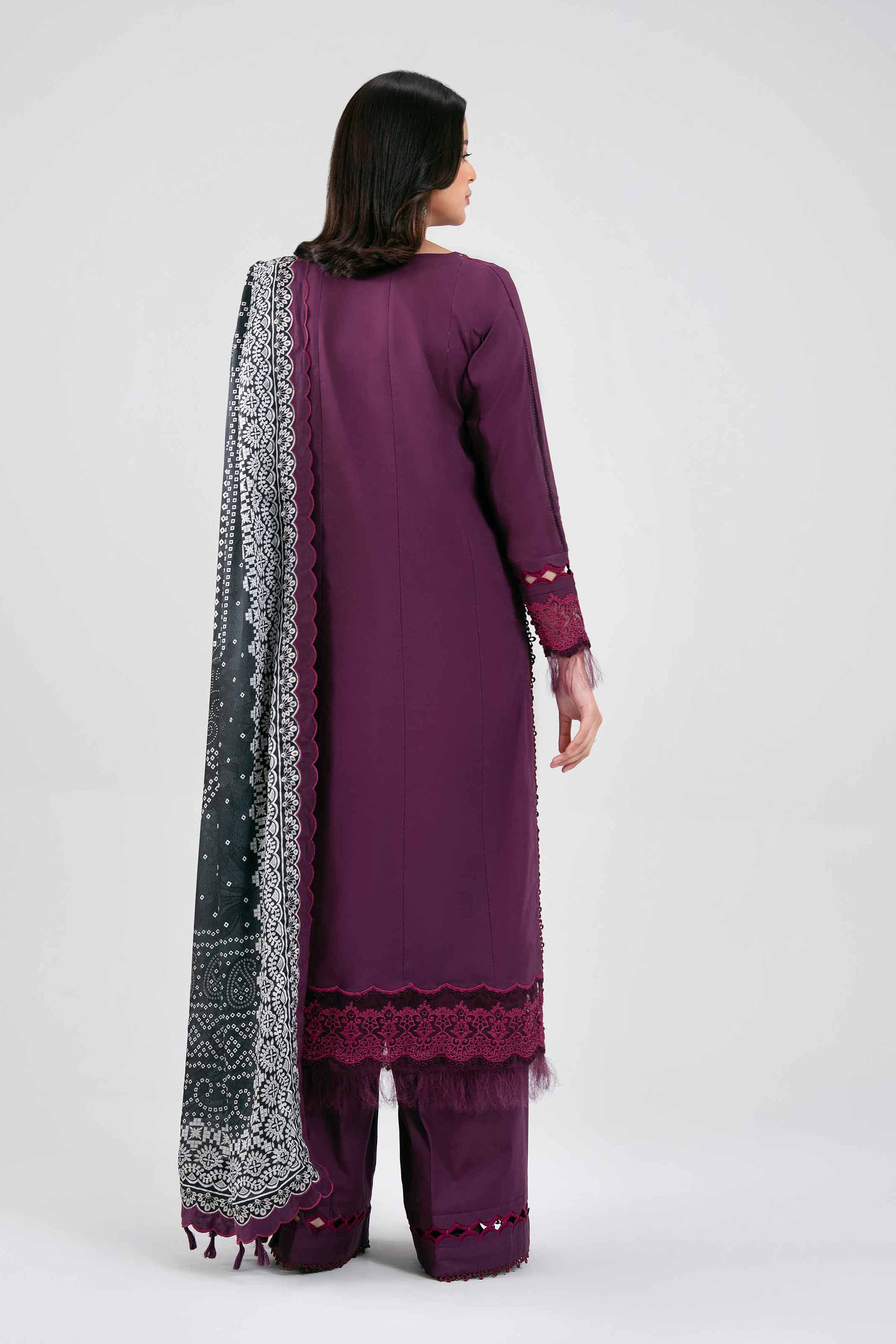 3 Piece - Digital Printed Embroidered Suit - 42601345