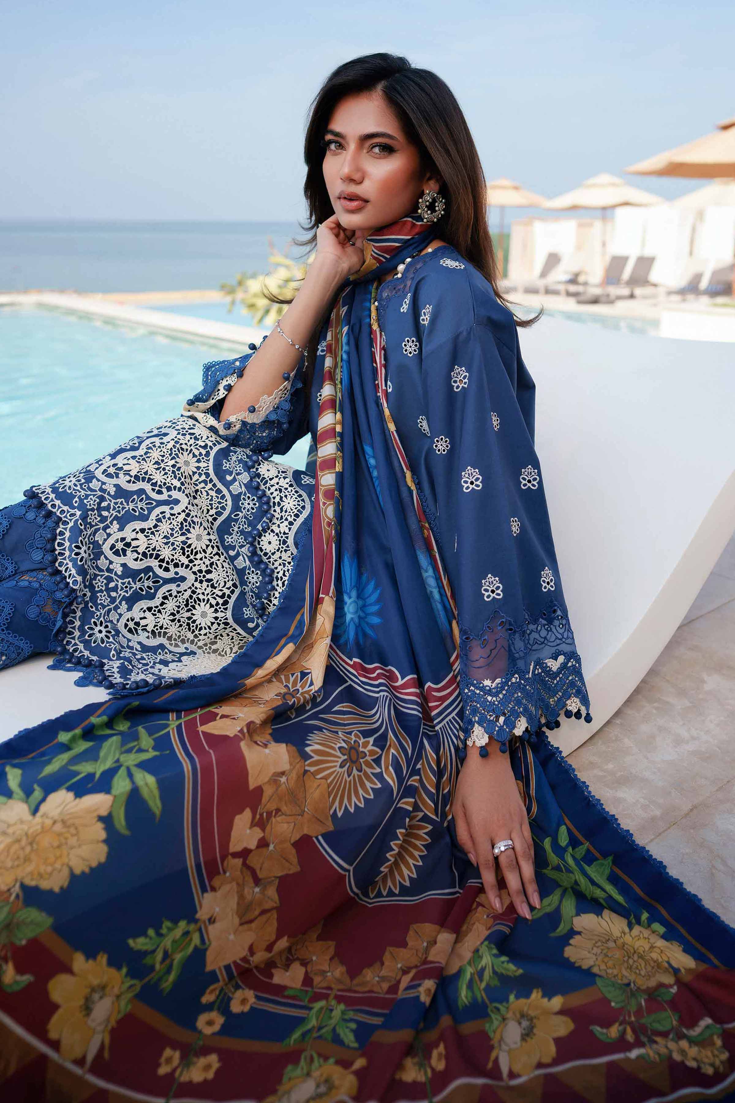 3 Piece - Digital Printed Embroidered Suit - 42601346
