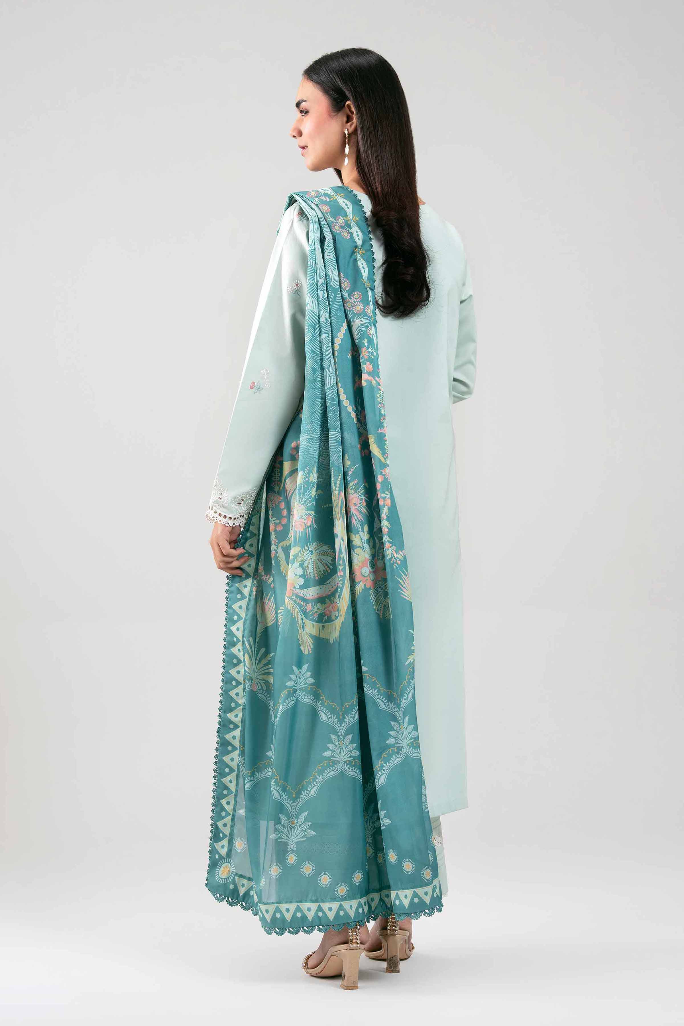 3 Piece - Digital Printed Embroidered Suit - 42601348