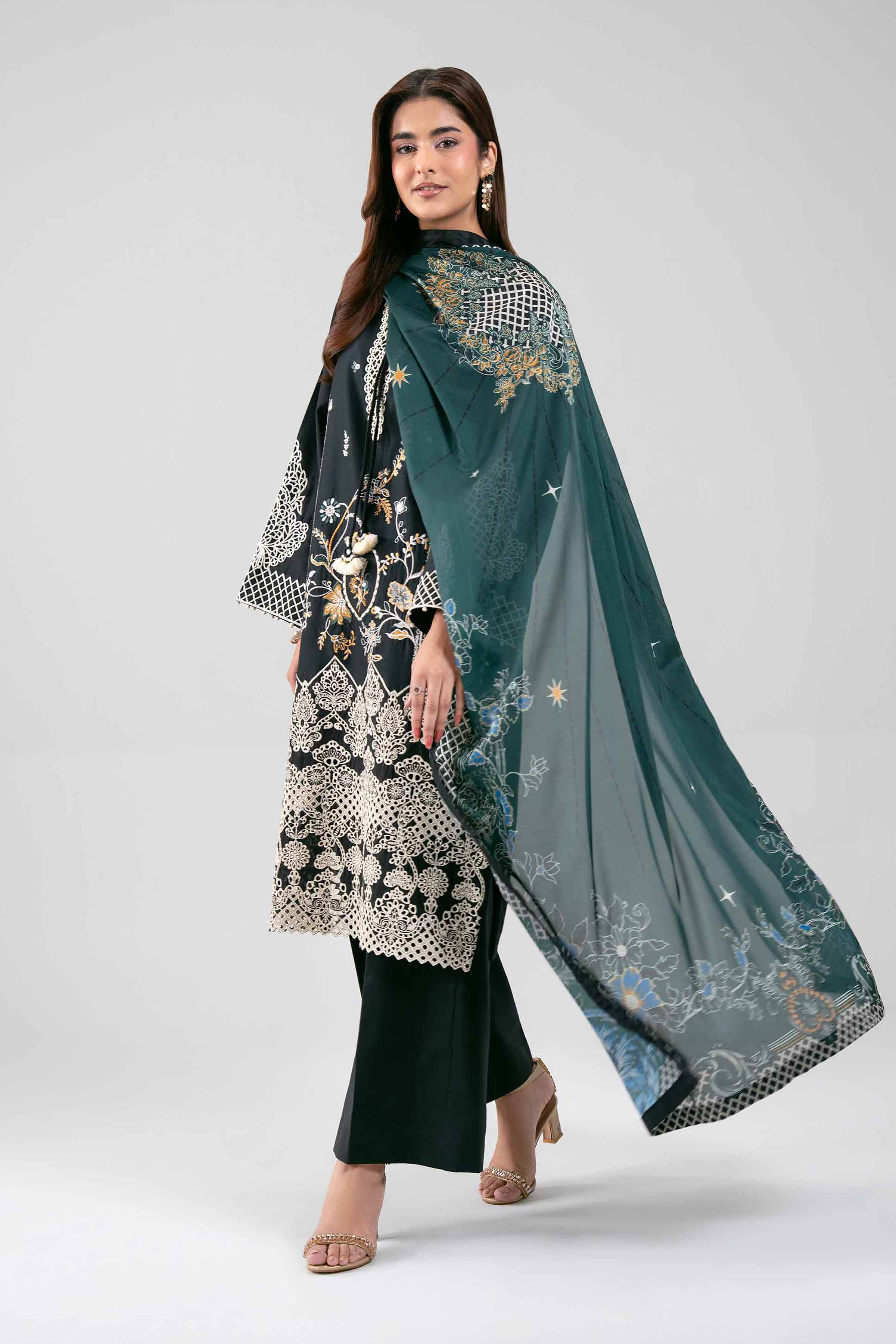 3 Piece - Embroidered Suit - 42601350 for Women - Unstitched Collection
