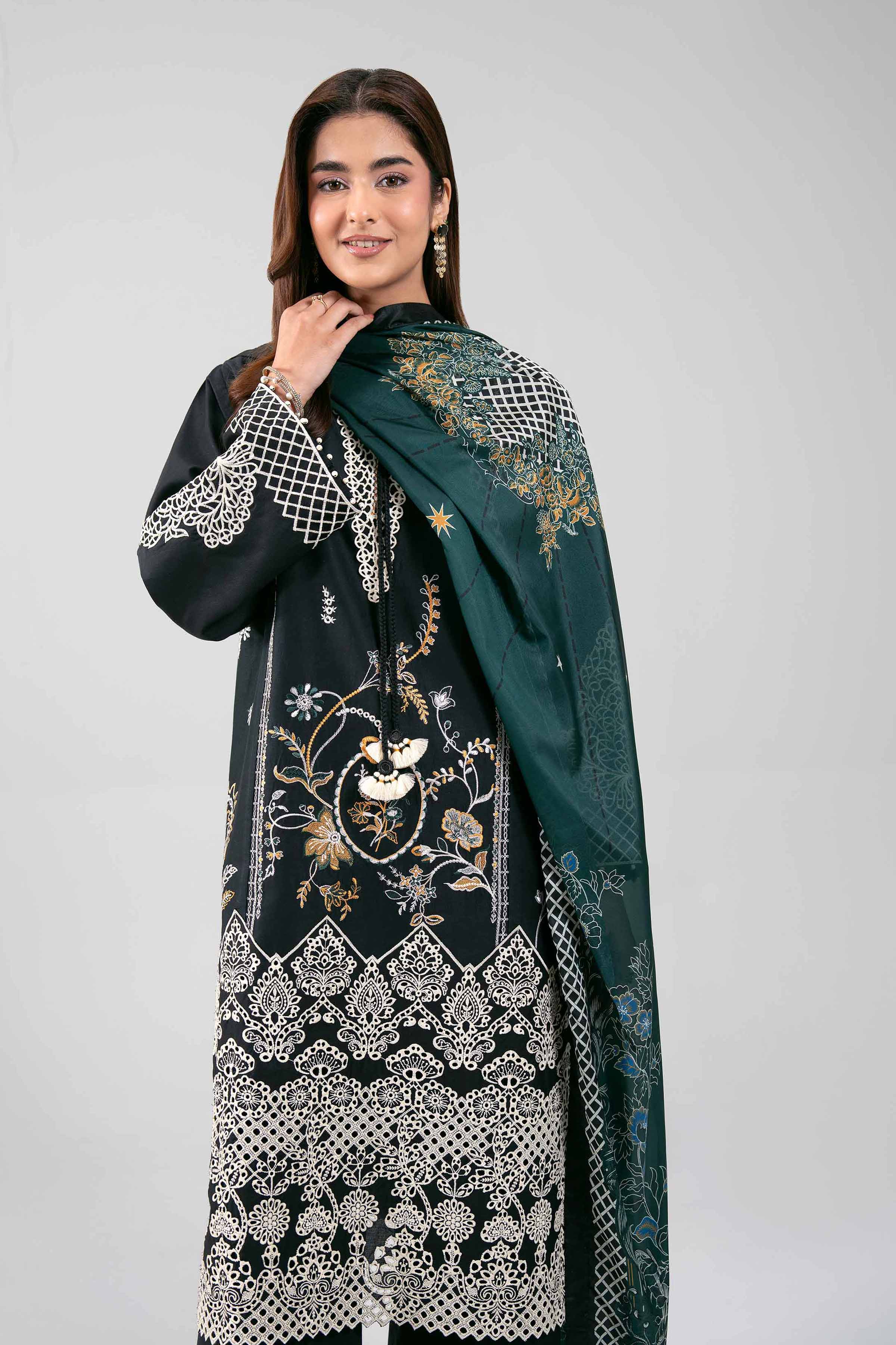 3 Piece - Embroidered Suit - 42601350 for Women - Unstitched Collection