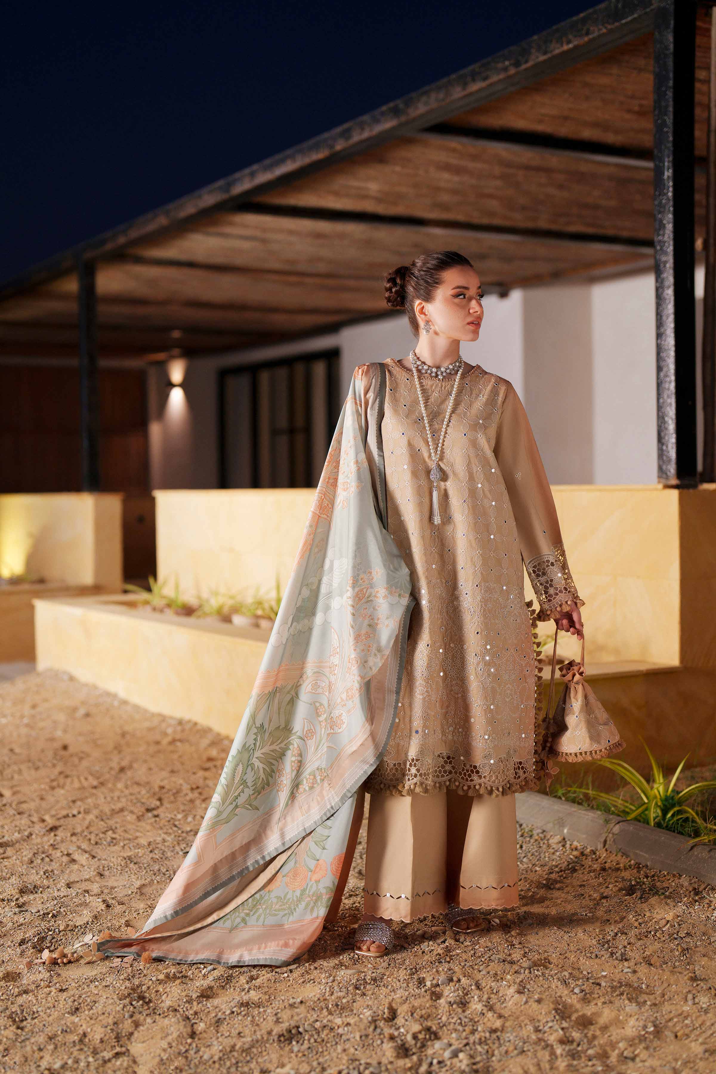 3 Piece - Digital Printed Embroidered Suit - 42601351