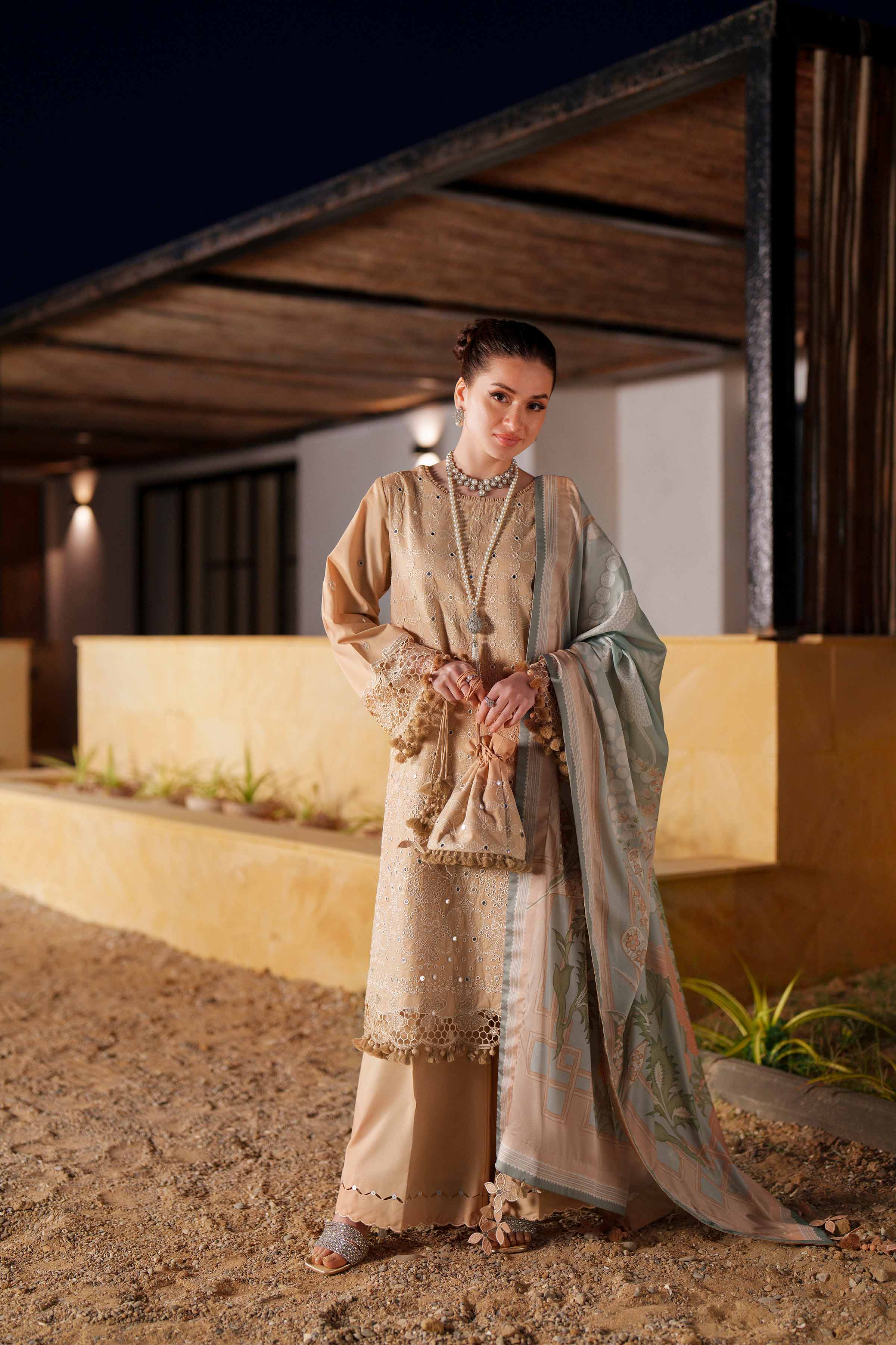 3 Piece - Digital Printed Embroidered Suit - 42601351