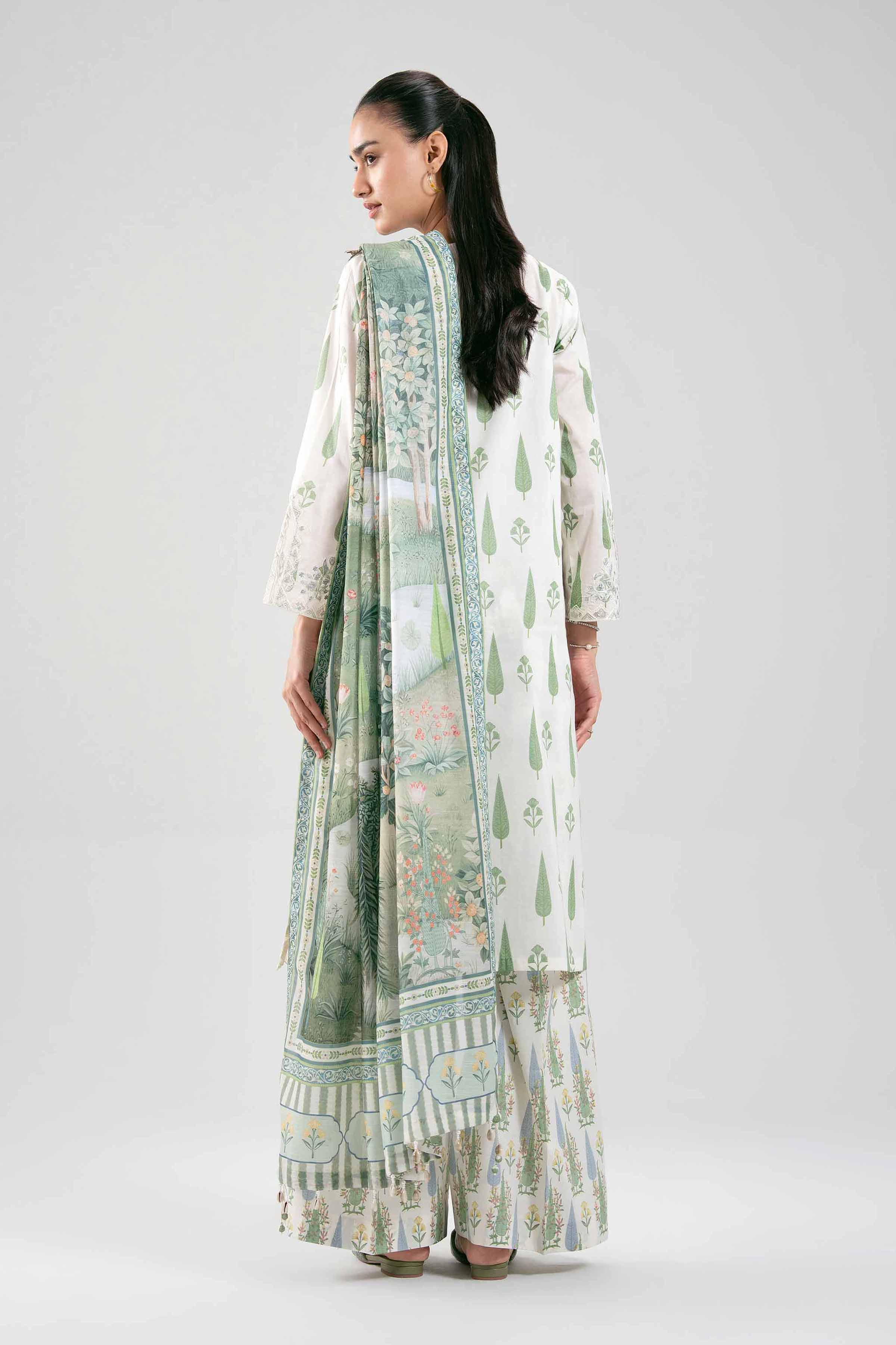 3 Piece - Digital Printed Embroidered Suit - 42601357