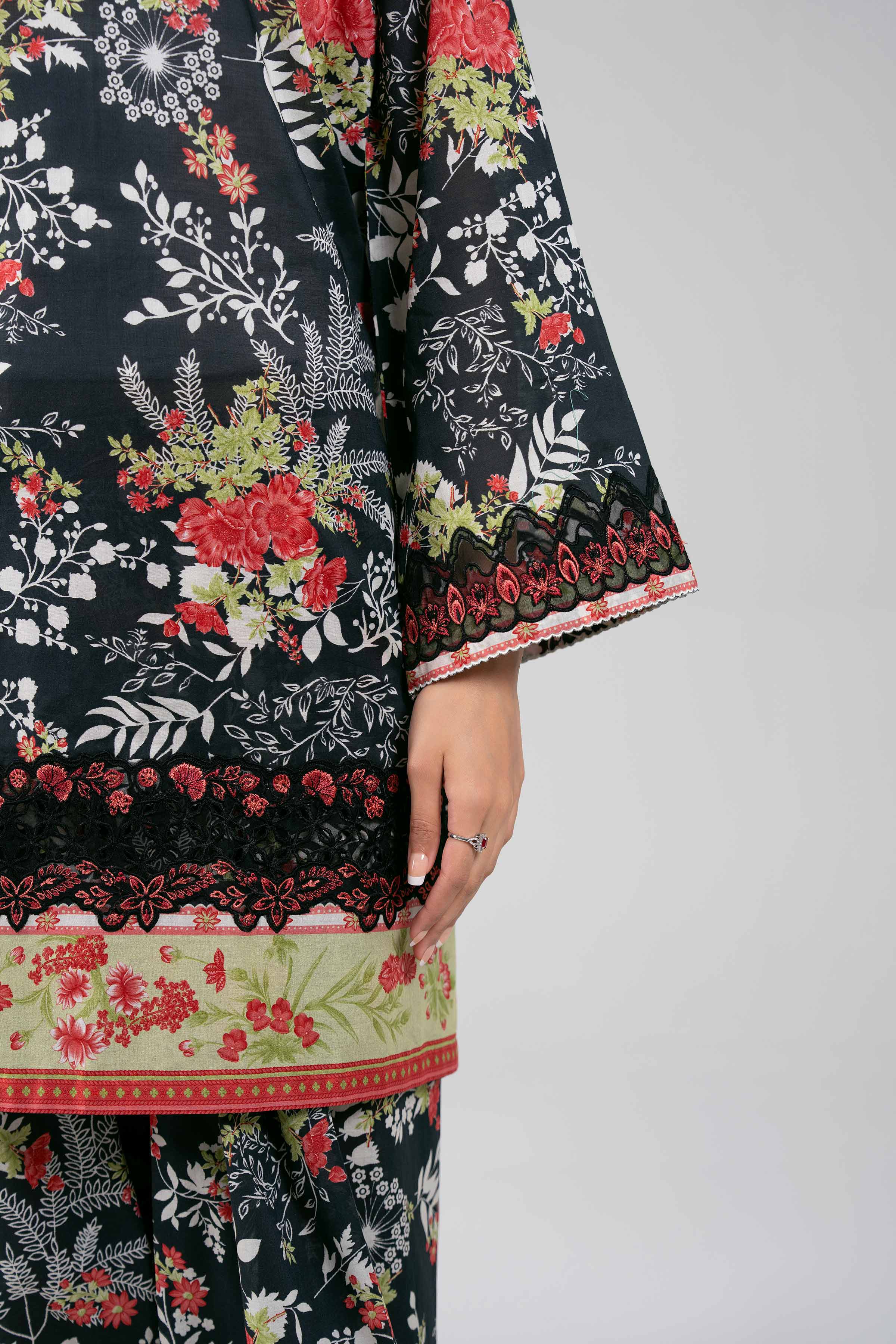 3 Piece - Digital Printed Embroidered Suit - 42601359