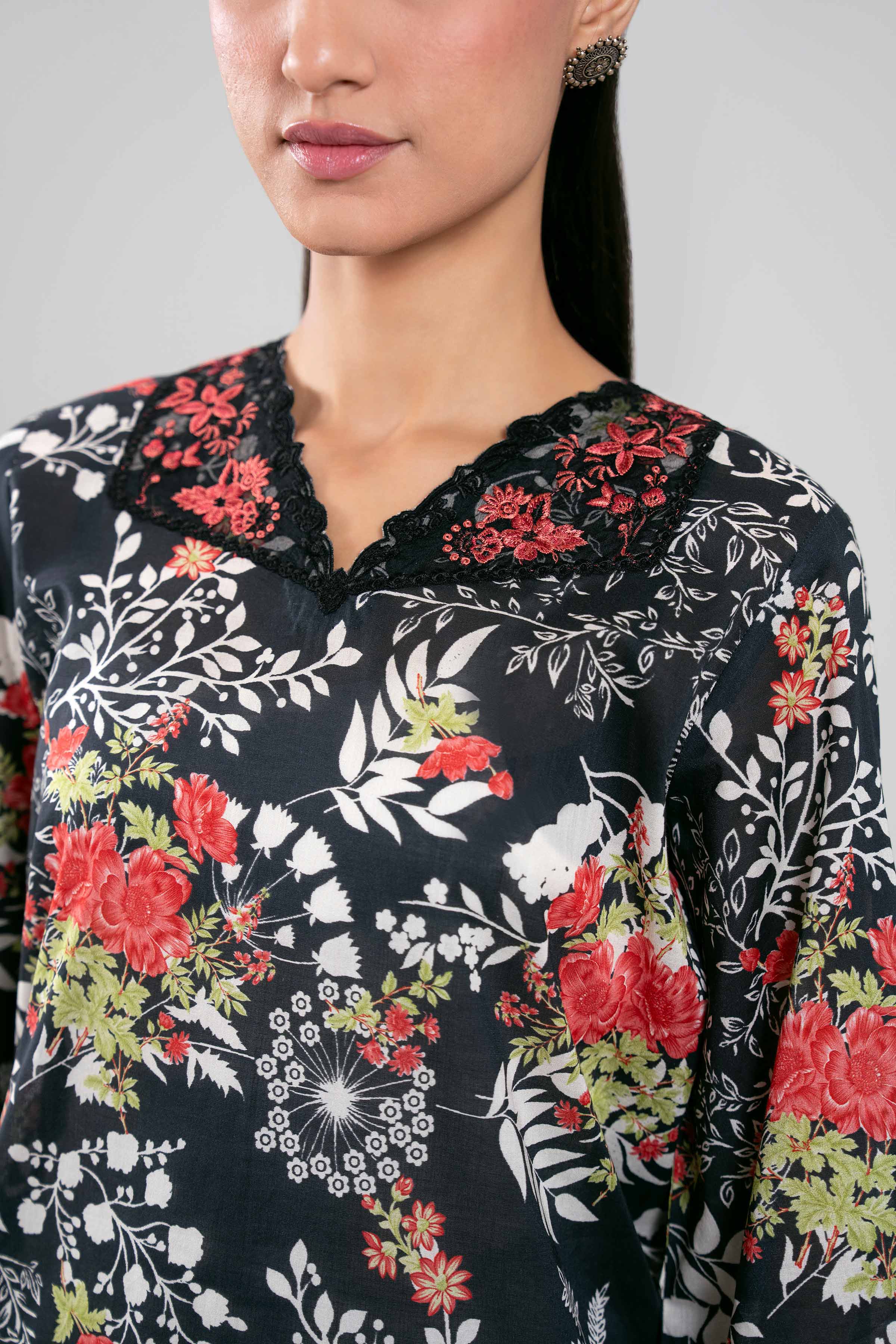 3 Piece - Digital Printed Embroidered Suit - 42601359