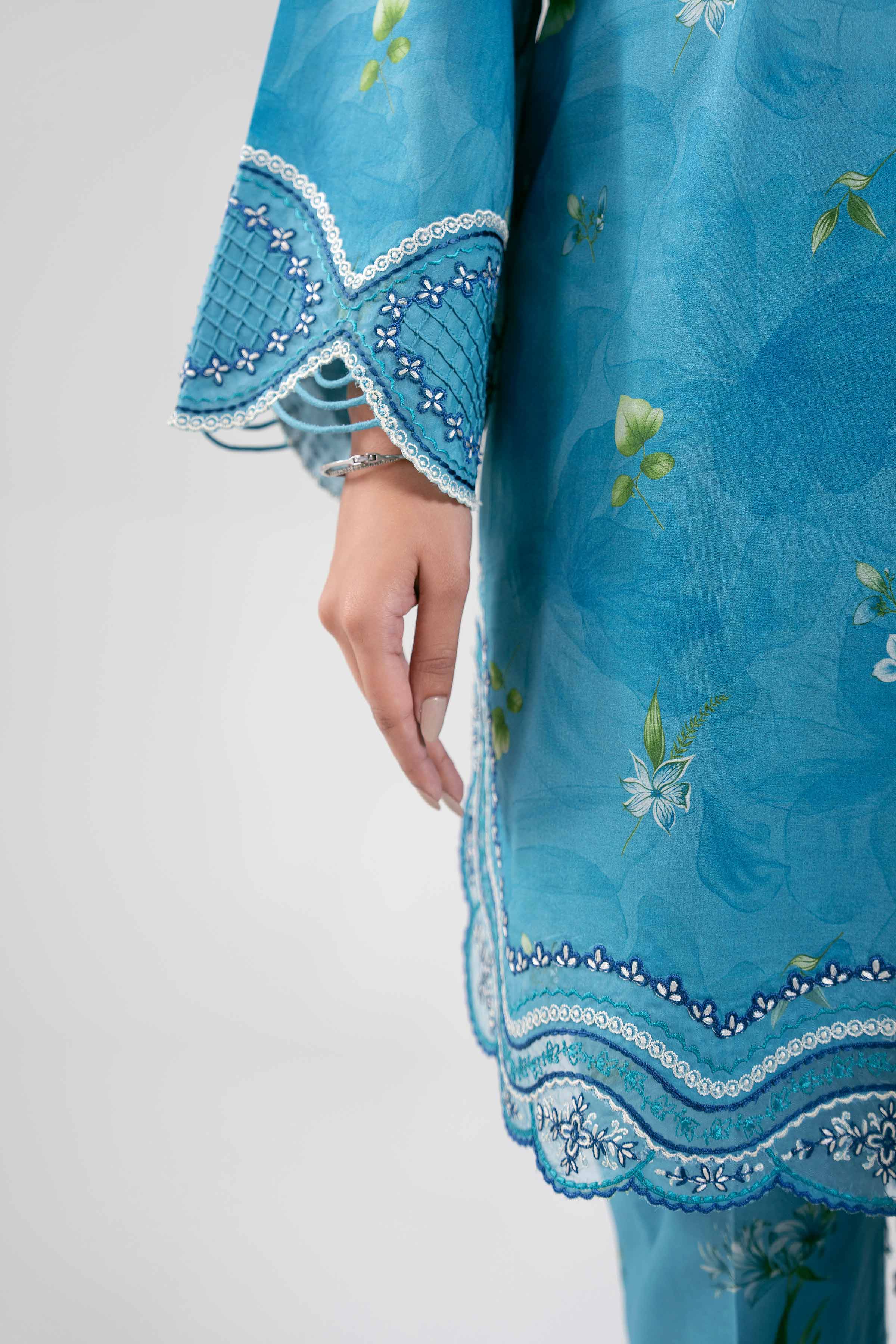 3 Piece - Digital Printed Embroidered Suit - 42601361