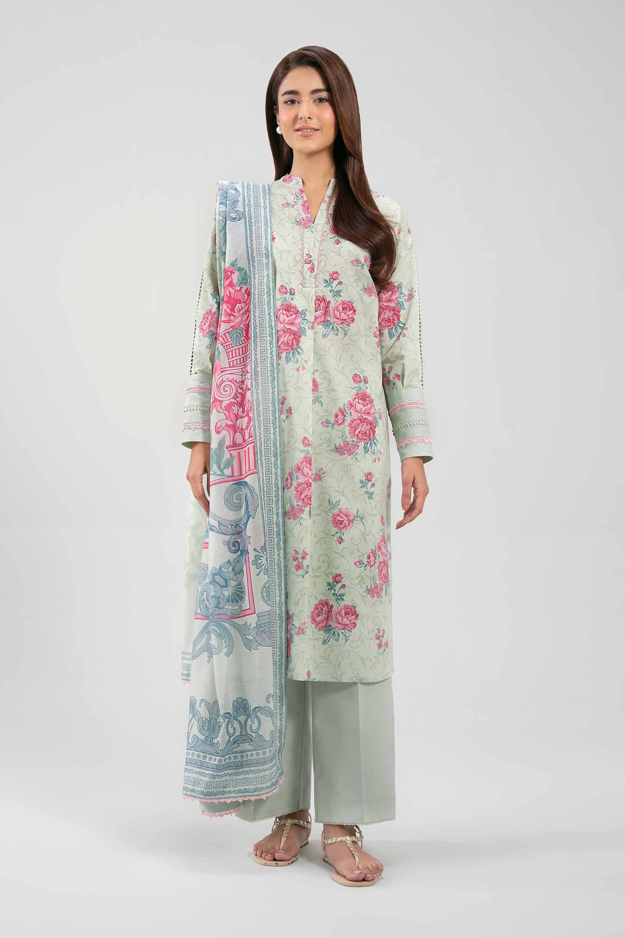 3 Piece - Printed Suit - 42601364 NishatUAE 3PC Printed Unstitched