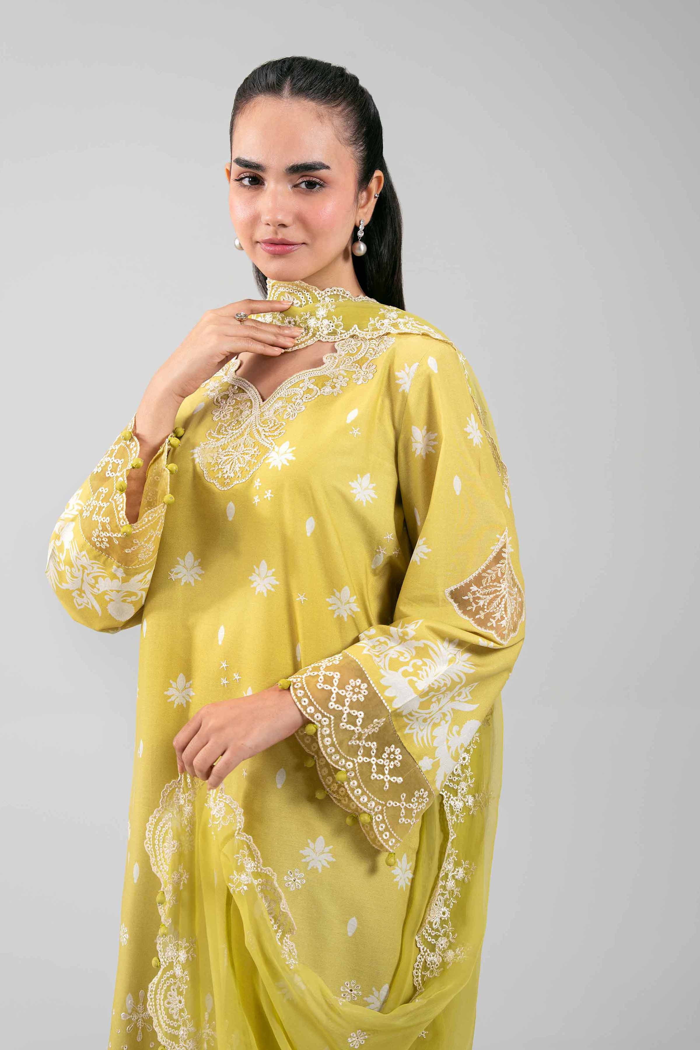 3 Piece - Embroidered Suit - 42601386 for Women - Unstitched Collection