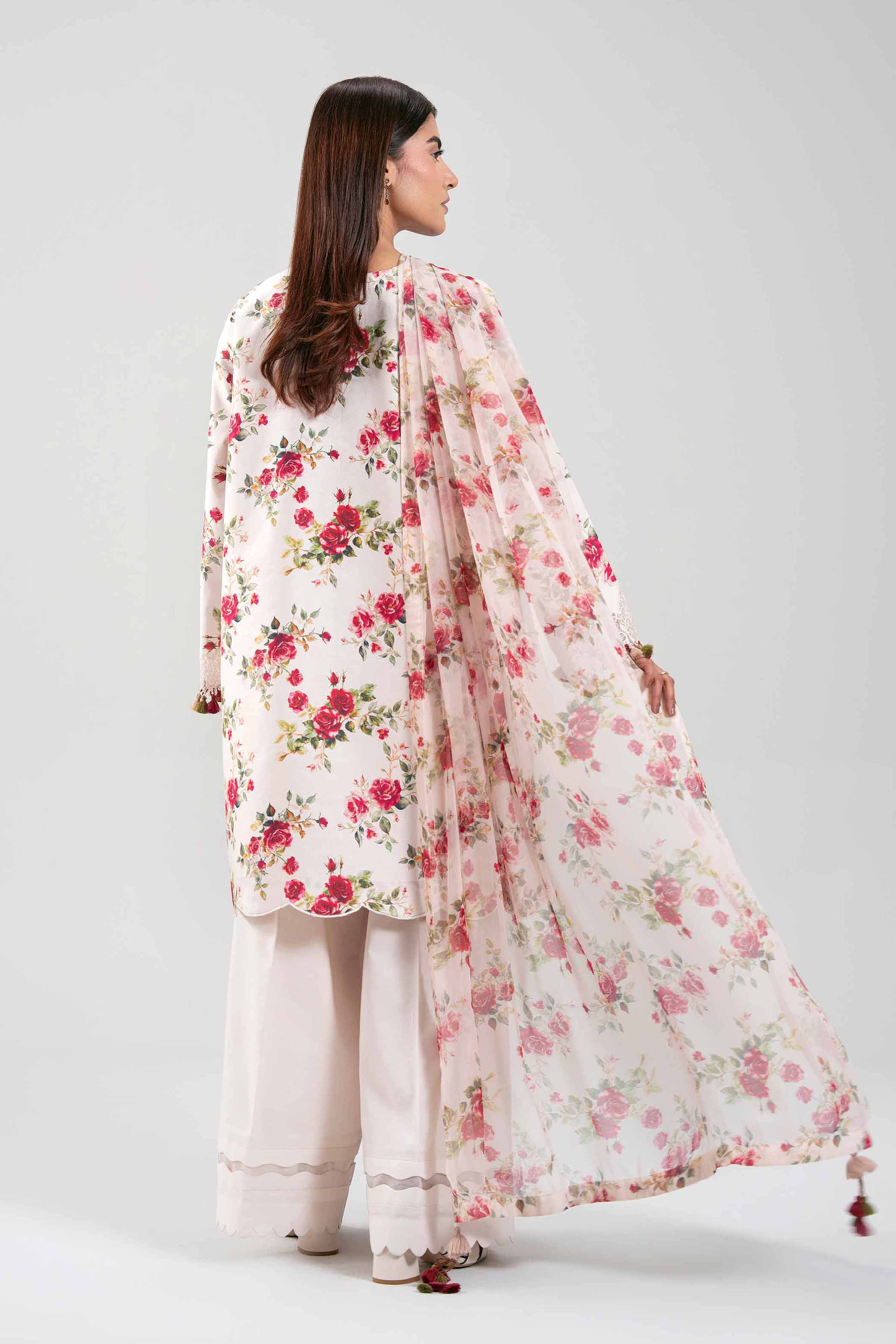 3 Piece - Digital Printed Embroidered Suit - 42601395