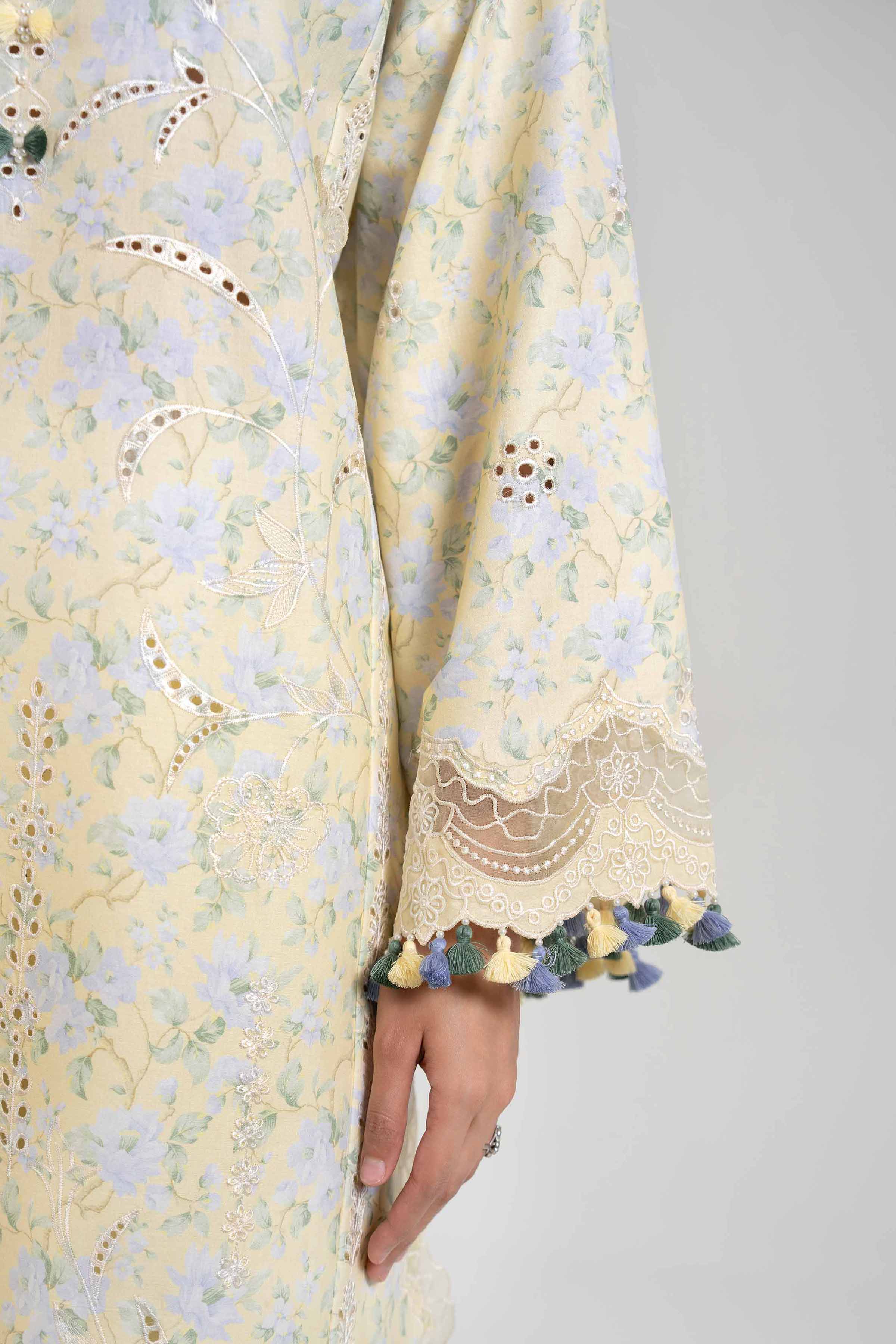 3 Piece - Digital Printed Embroidered Suit - 42601396