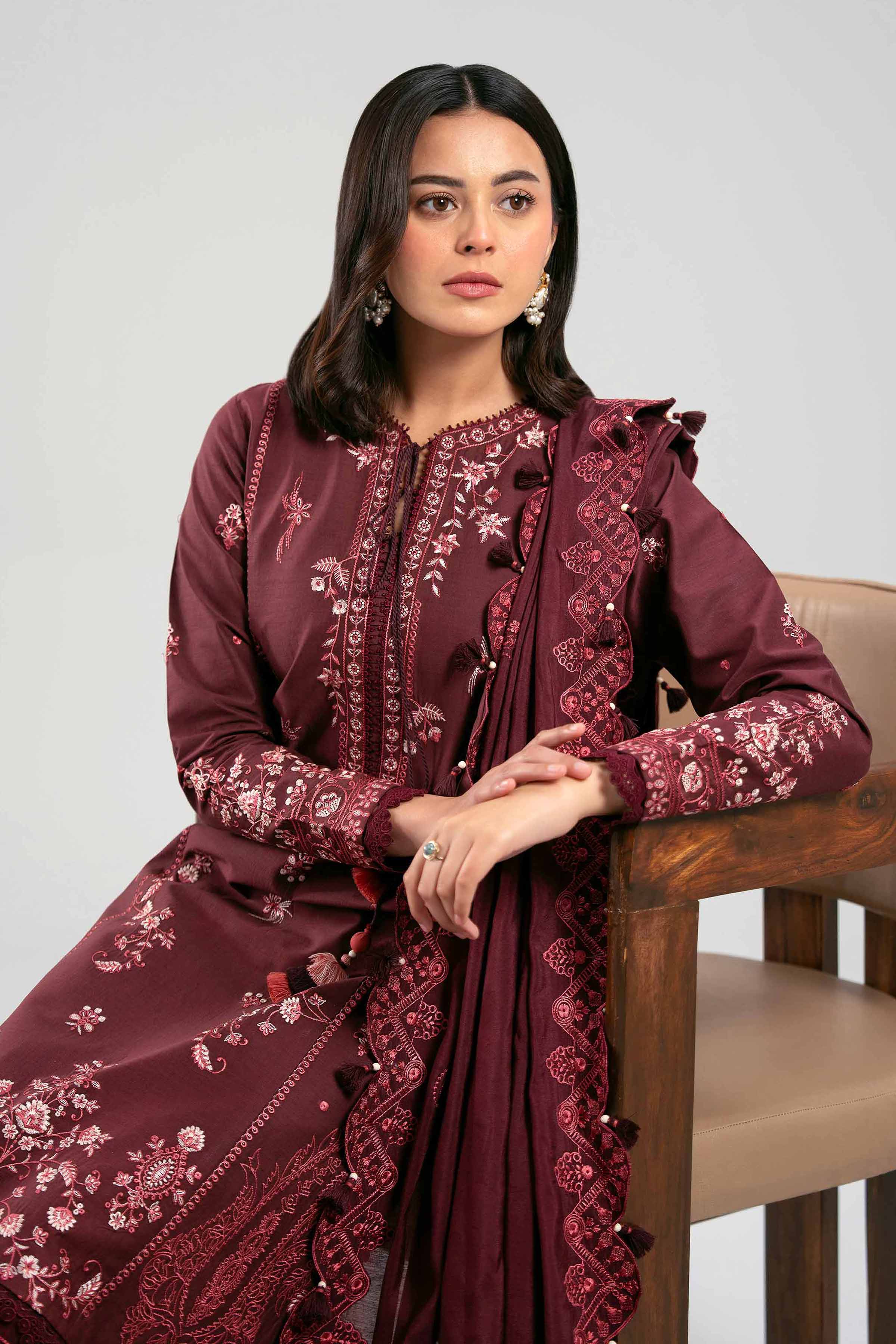 3 Piece - Embroidered Suit - 42601401 for Women - Unstitched Collection