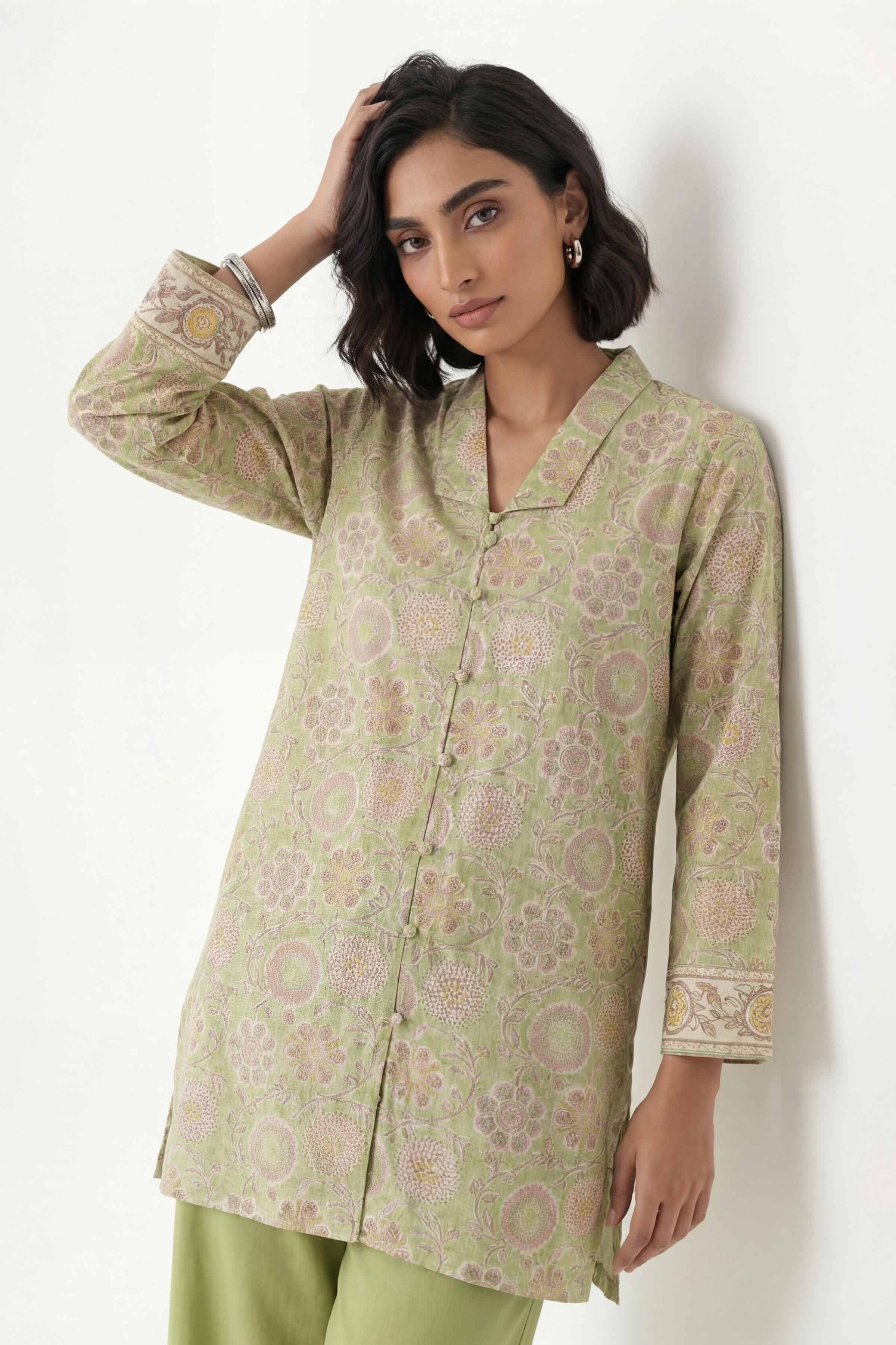 2 Piece - Printed Suit - 42601413 Green Lawn 2PC Printed Summer