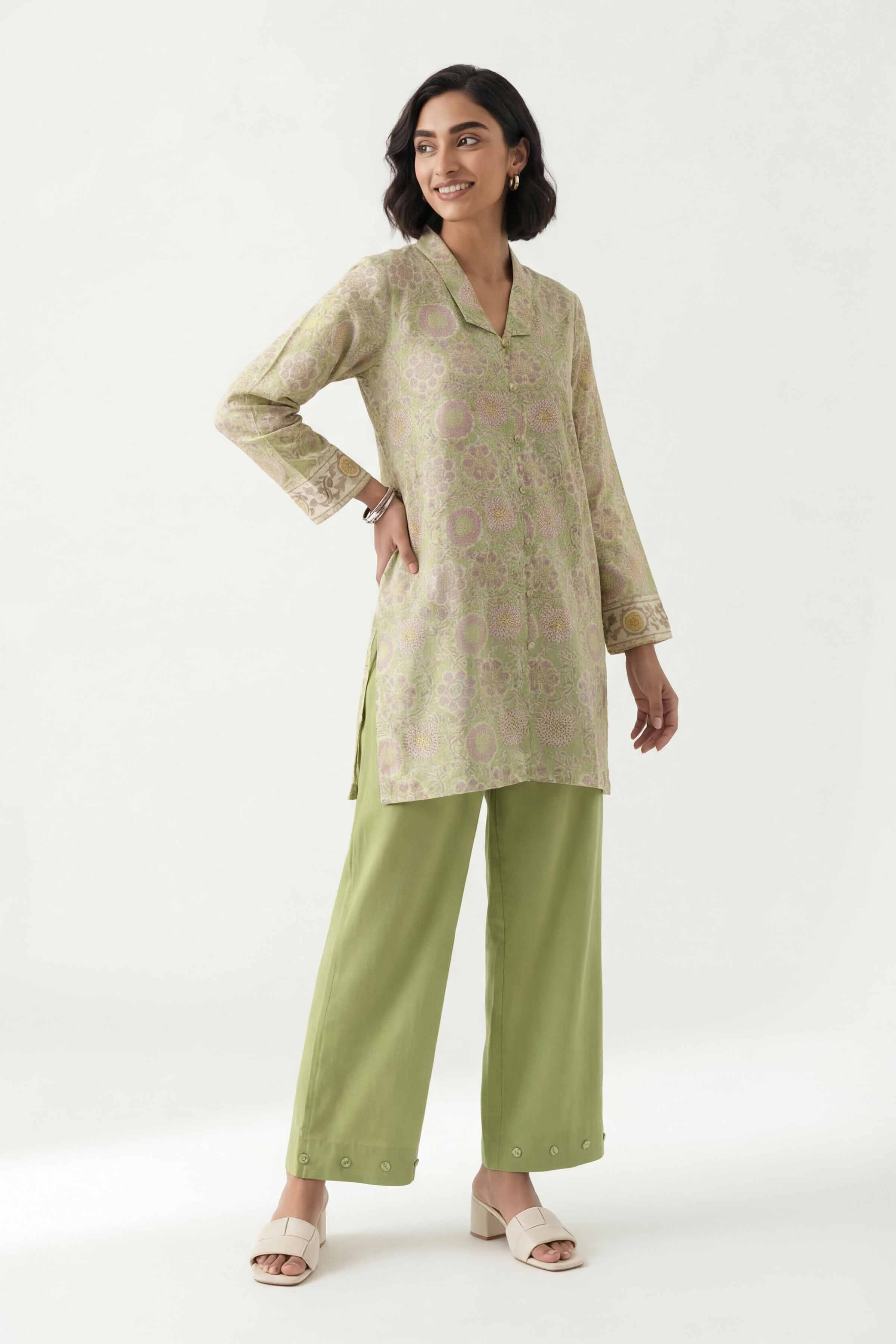 2 Piece - Printed Suit - 42601413 Green Lawn 2PC Printed Summer