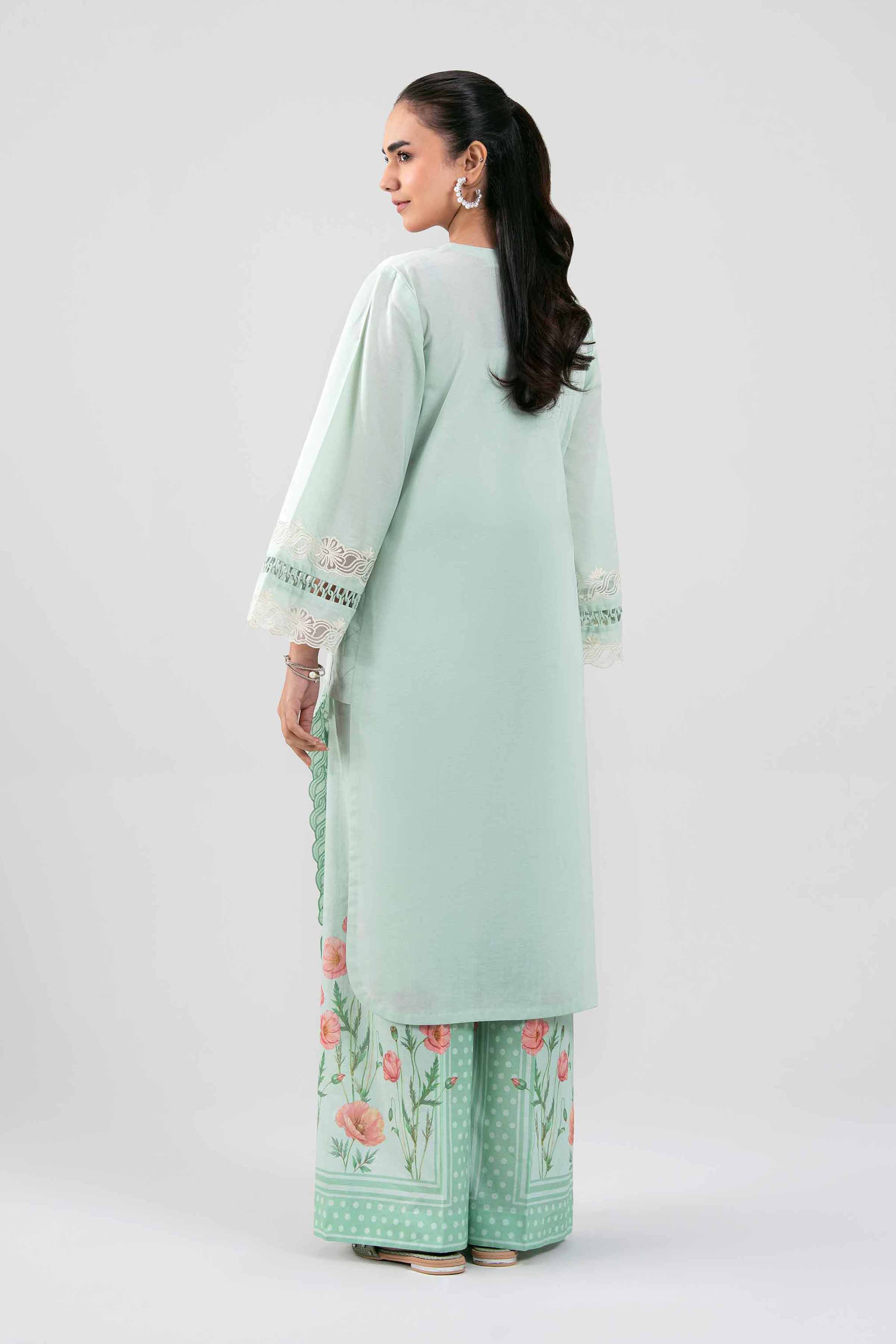 2 Piece - Digital Printed Embroidered Suit - 42601414 Green Lawn 2PC Embroidered Summer