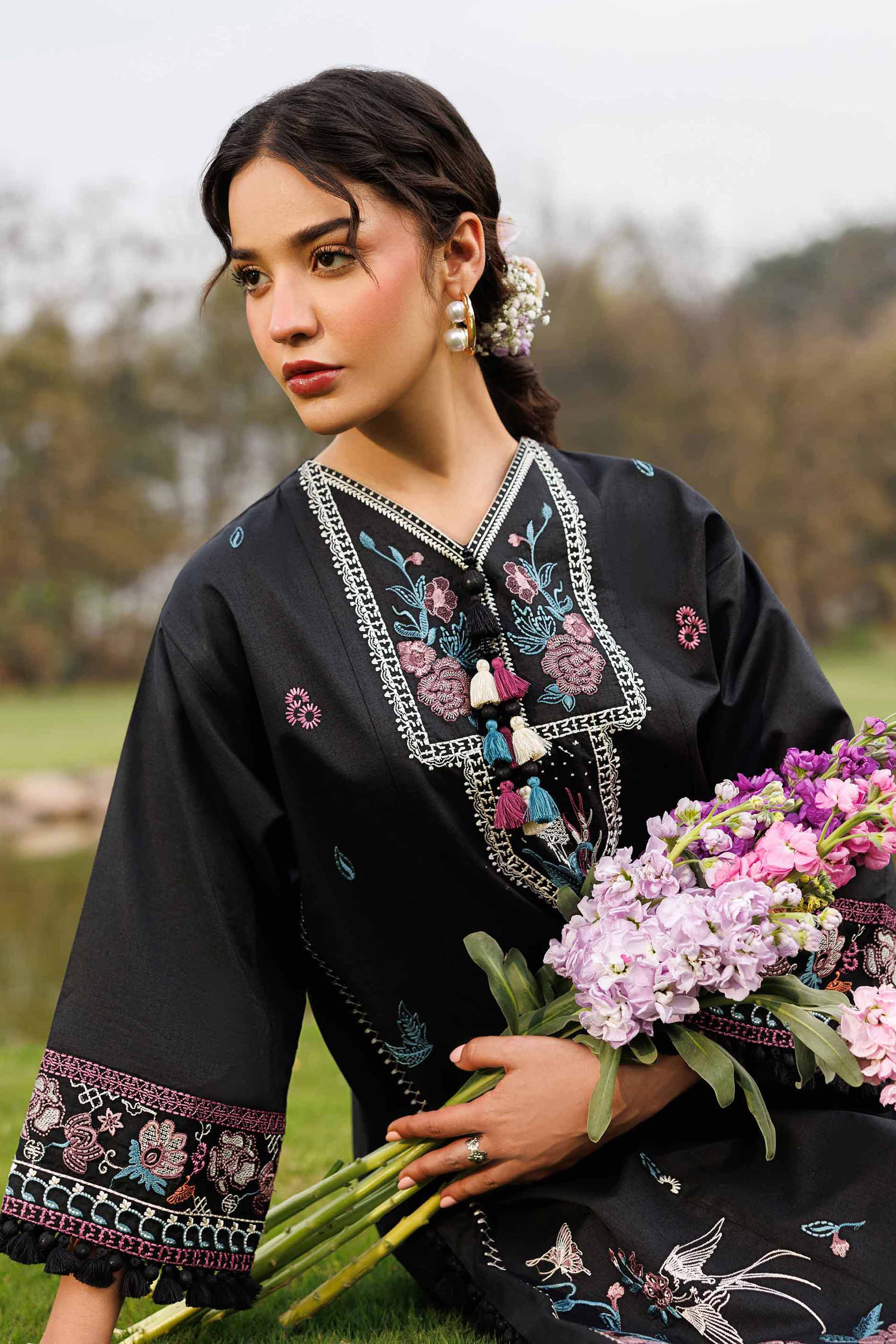 2 Piece - Digital Printed Embroidered Suit - 42601415 Yellow Lawn 2PC Embroidered Summer