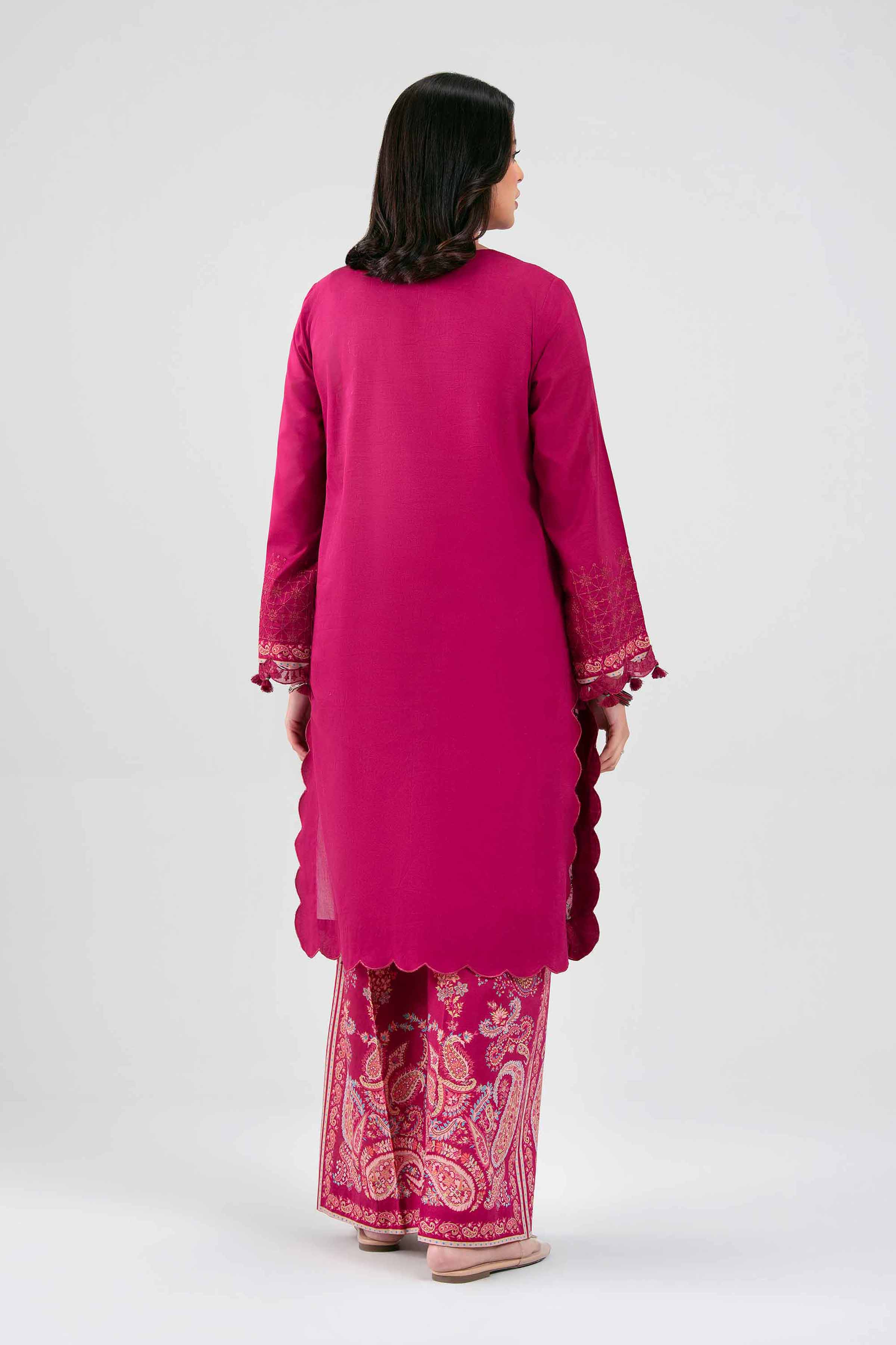 2 Piece - Digital Printed Embroidered Suit - 42601418 Maroon Lawn 2PC Embroidered Summer