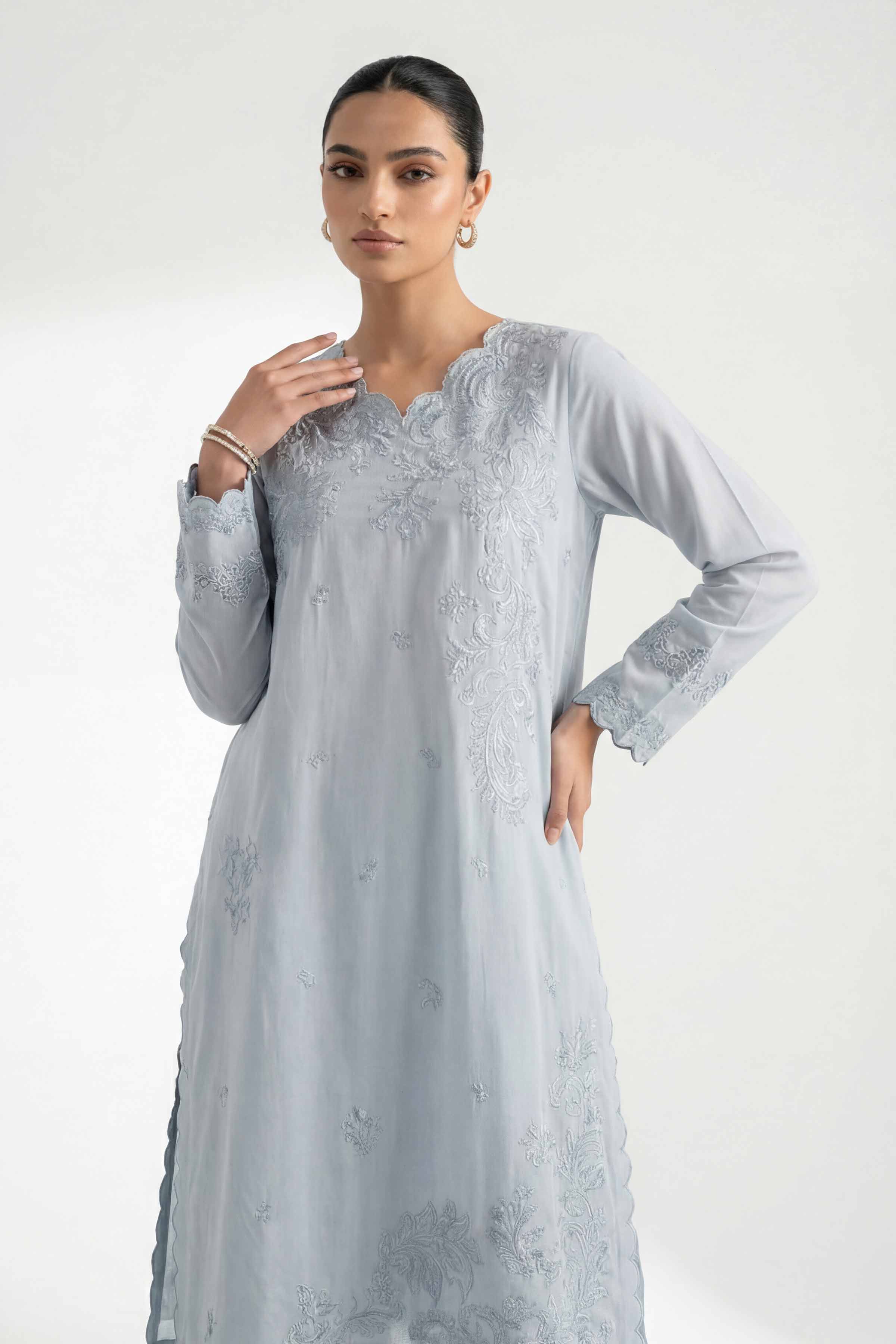 2 Piece - Digital Printed Embroidered Suit - 42601419 Grey Lawn 2PC Embroidered Summer