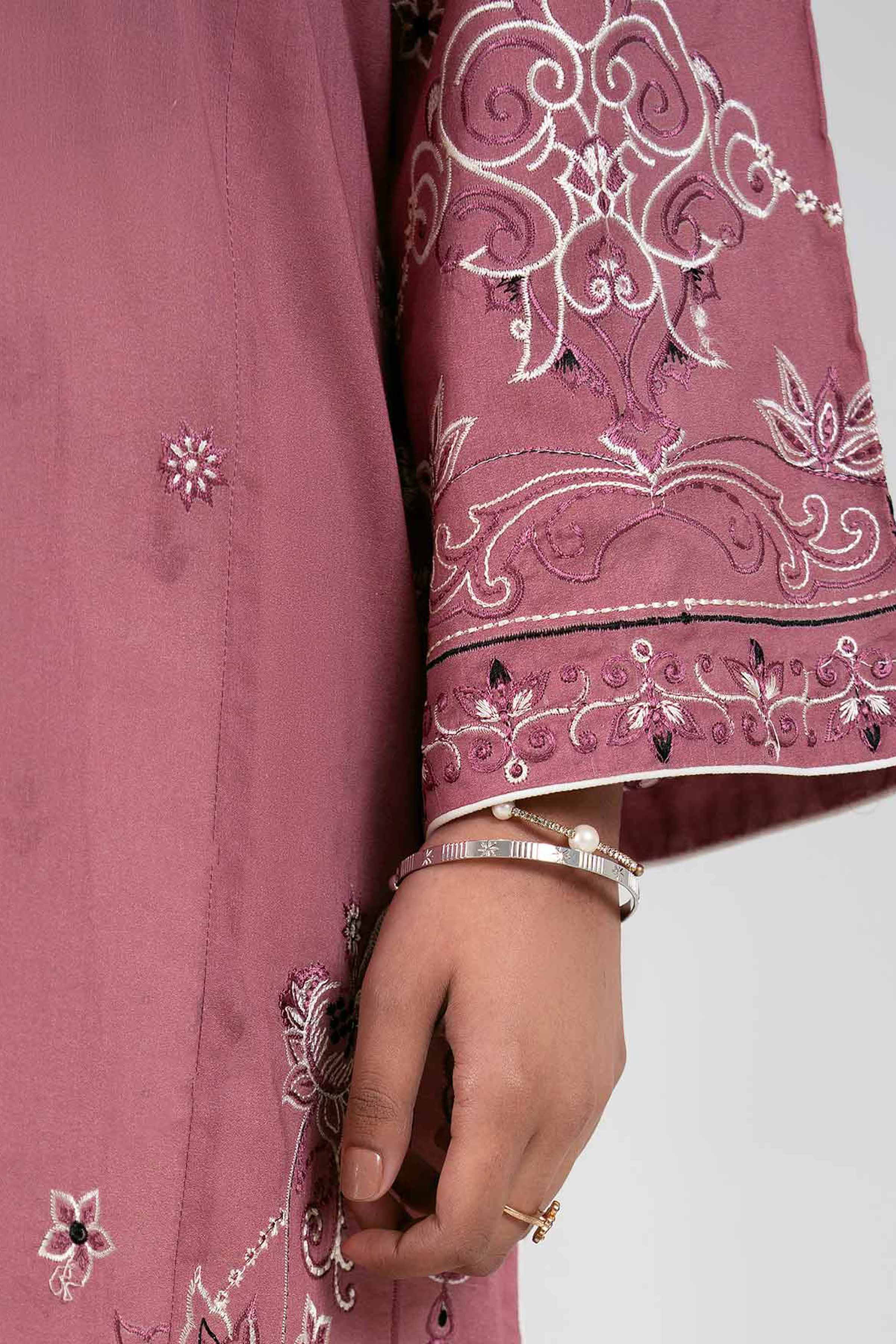 2 Piece - Digital Printed Embroidered Suit - 42601421 Pink Lawn 2PC Embroidered Summer