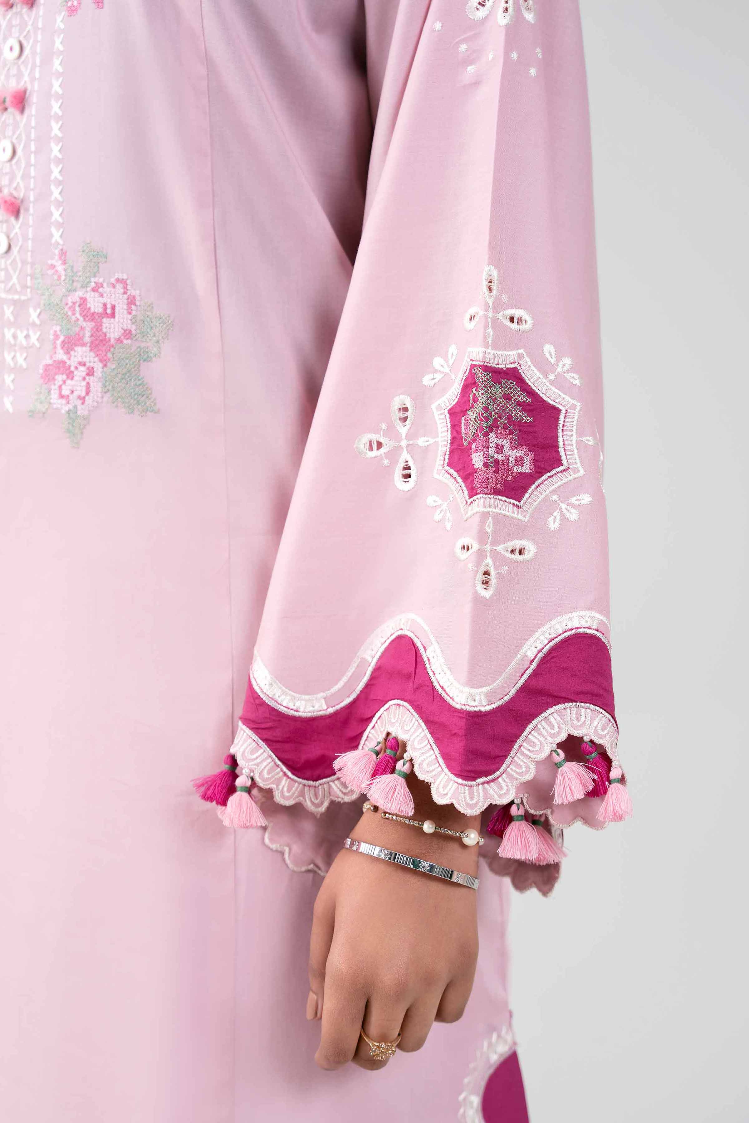 2 Piece - Embroidered Suit - 42601433 Pink Lawn 2PC Embroidered