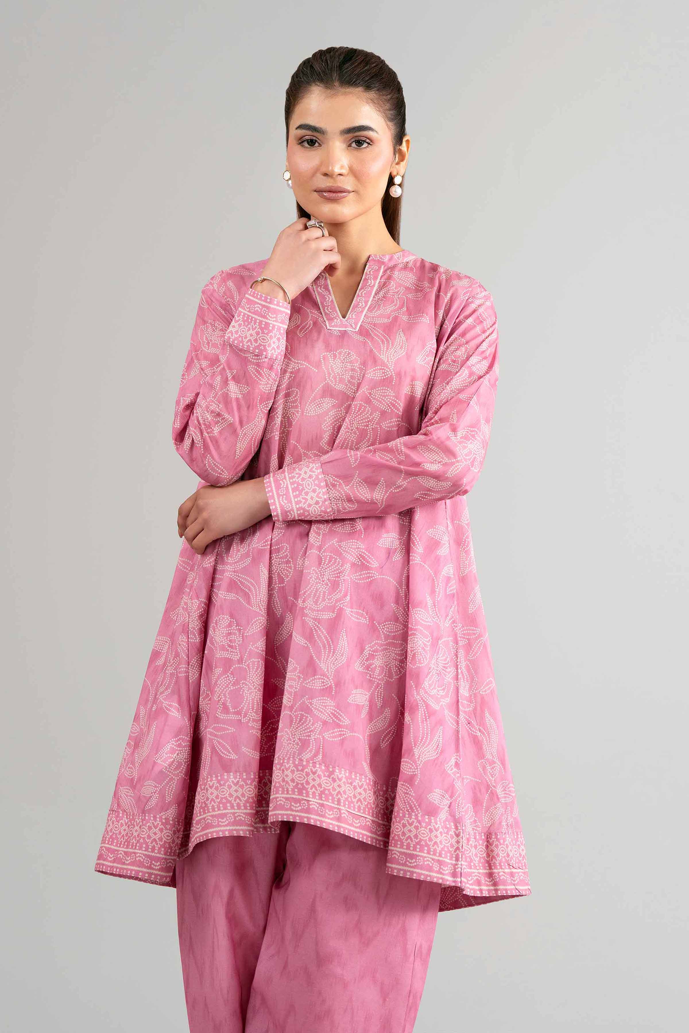 2 Piece - Printed Suit - 42601434 Pink Lawn 2PC Printed Summer