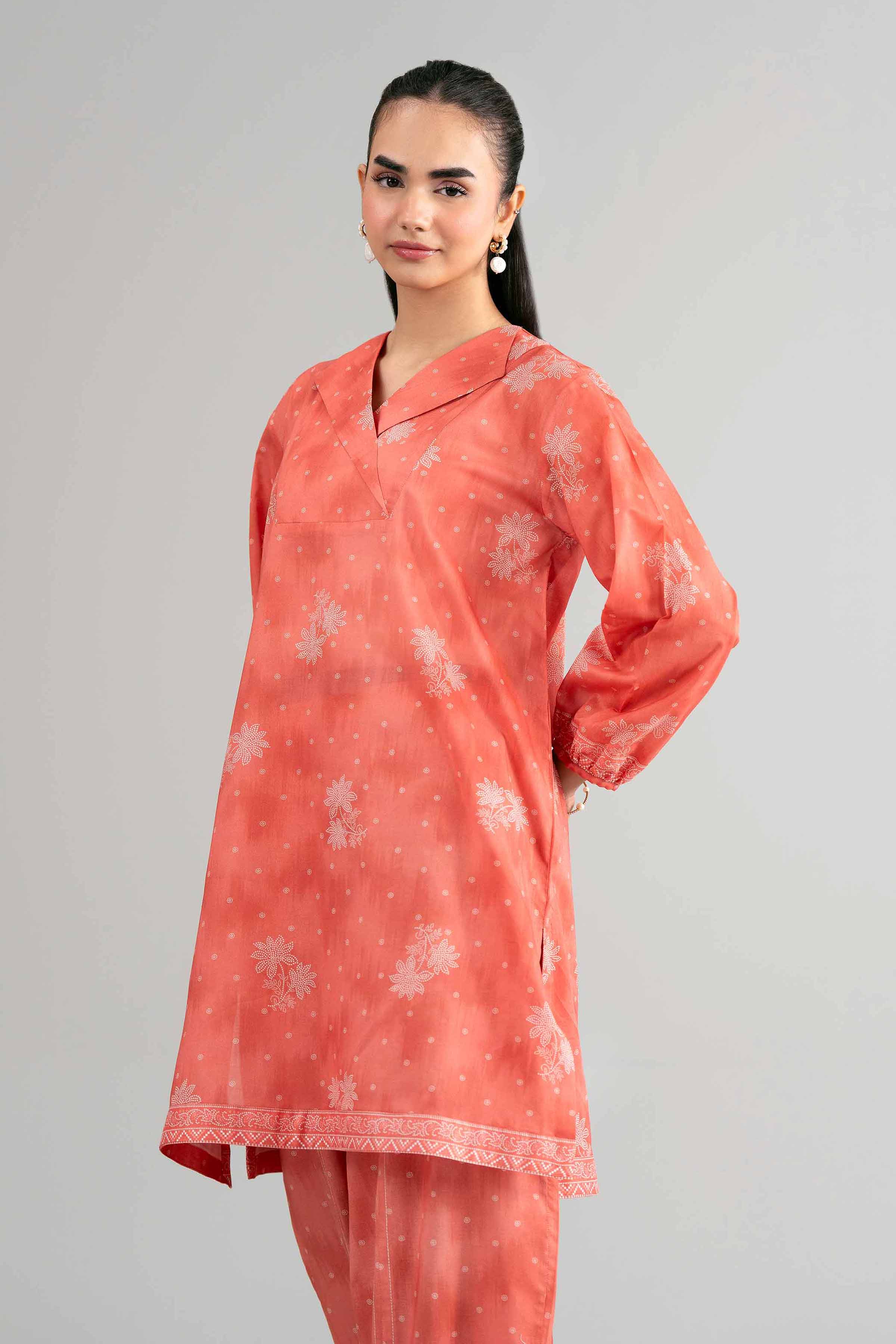 2 Piece - Printed Suit - 42601437 Pink Lawn 2PC Printed Summer