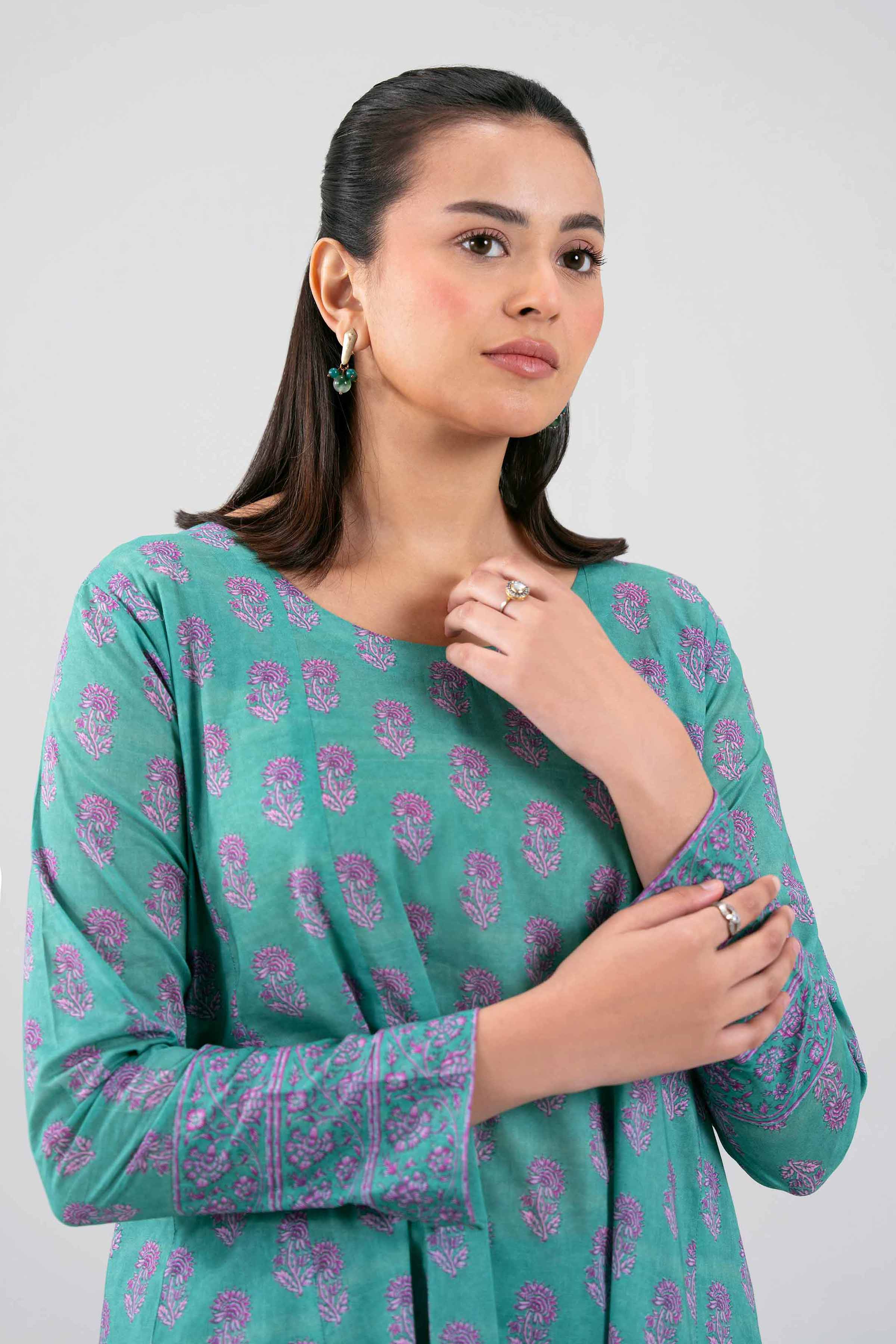 2 Piece - Printed Suit - 42601443 Green Lawn 2PC Printed Summer