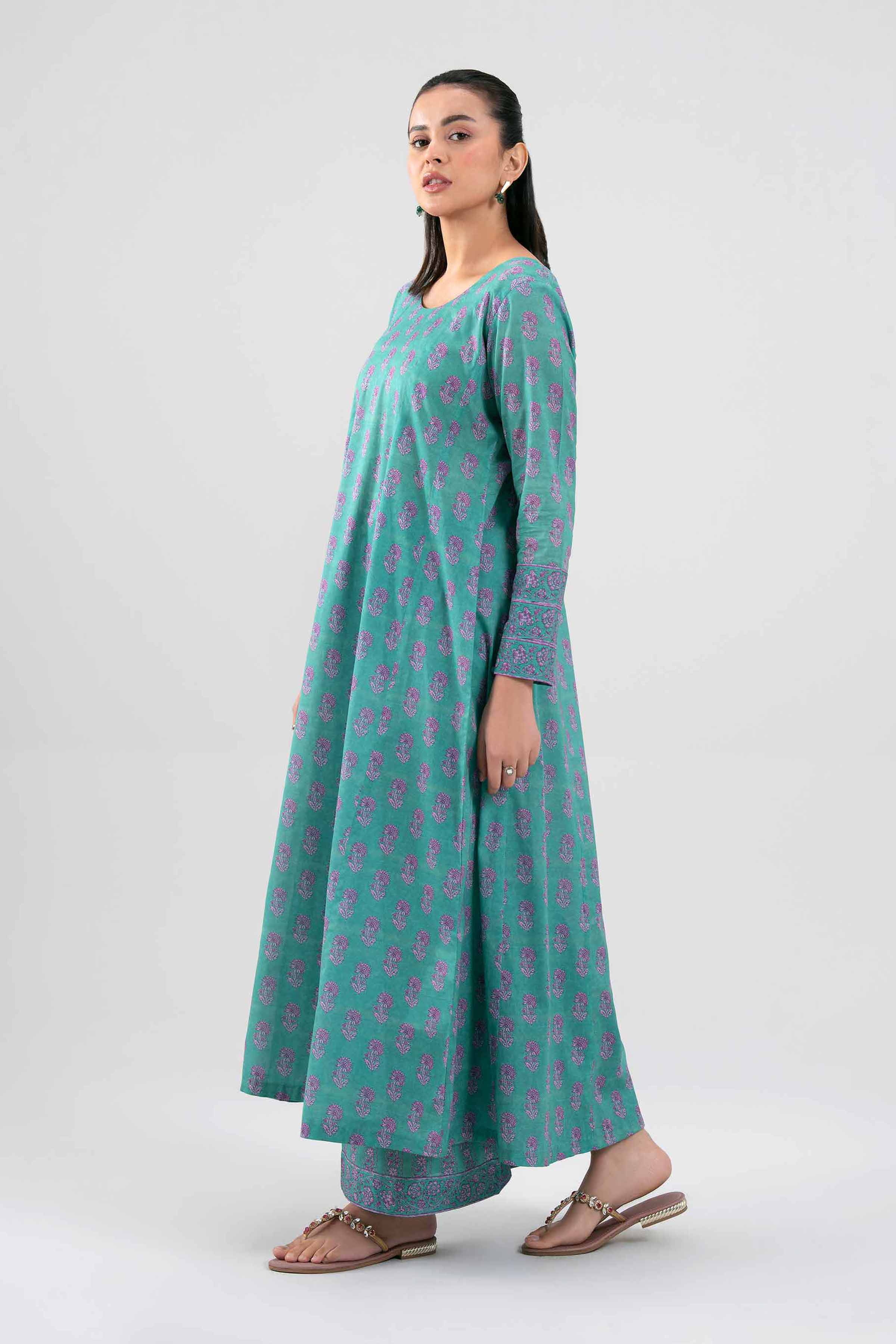 2 Piece - Printed Suit - 42601443 Green Lawn 2PC Printed Summer