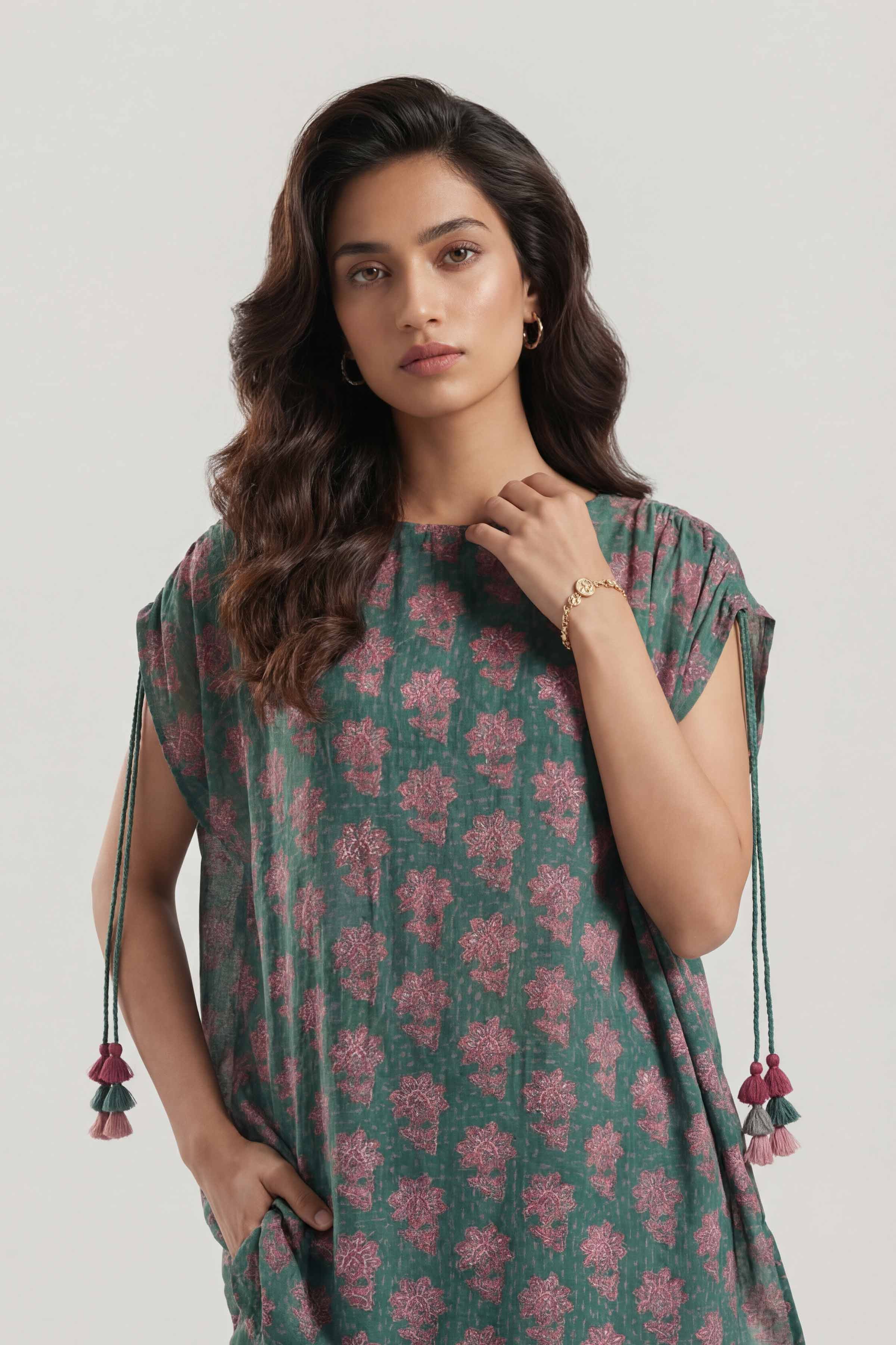 2 Piece - Printed Suit - 42601444 Green Lawn 2PC Printed Summer