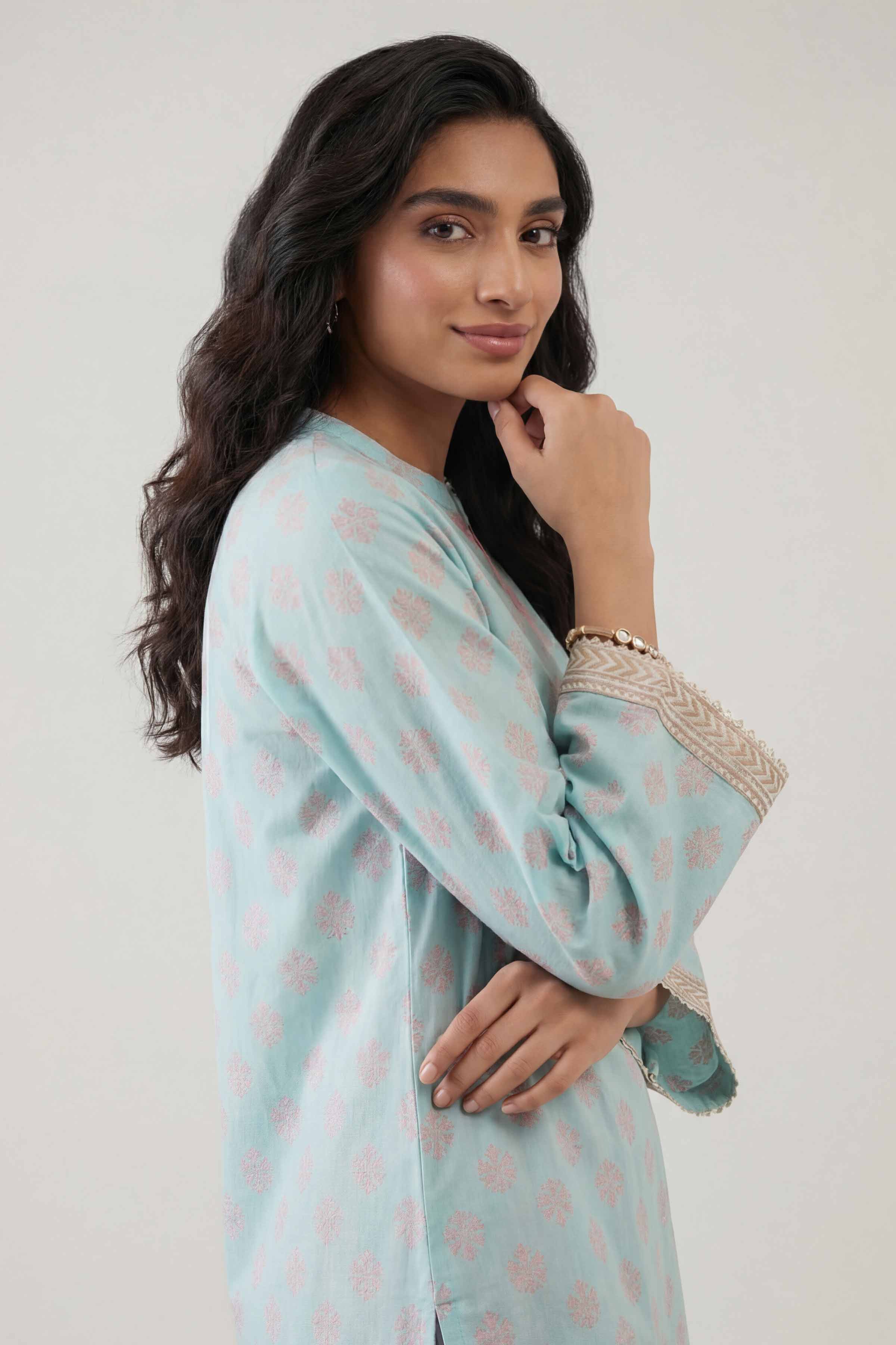 2 Piece - Printed Suit - 42601450 Blue Lawn 2PC Printed Summer