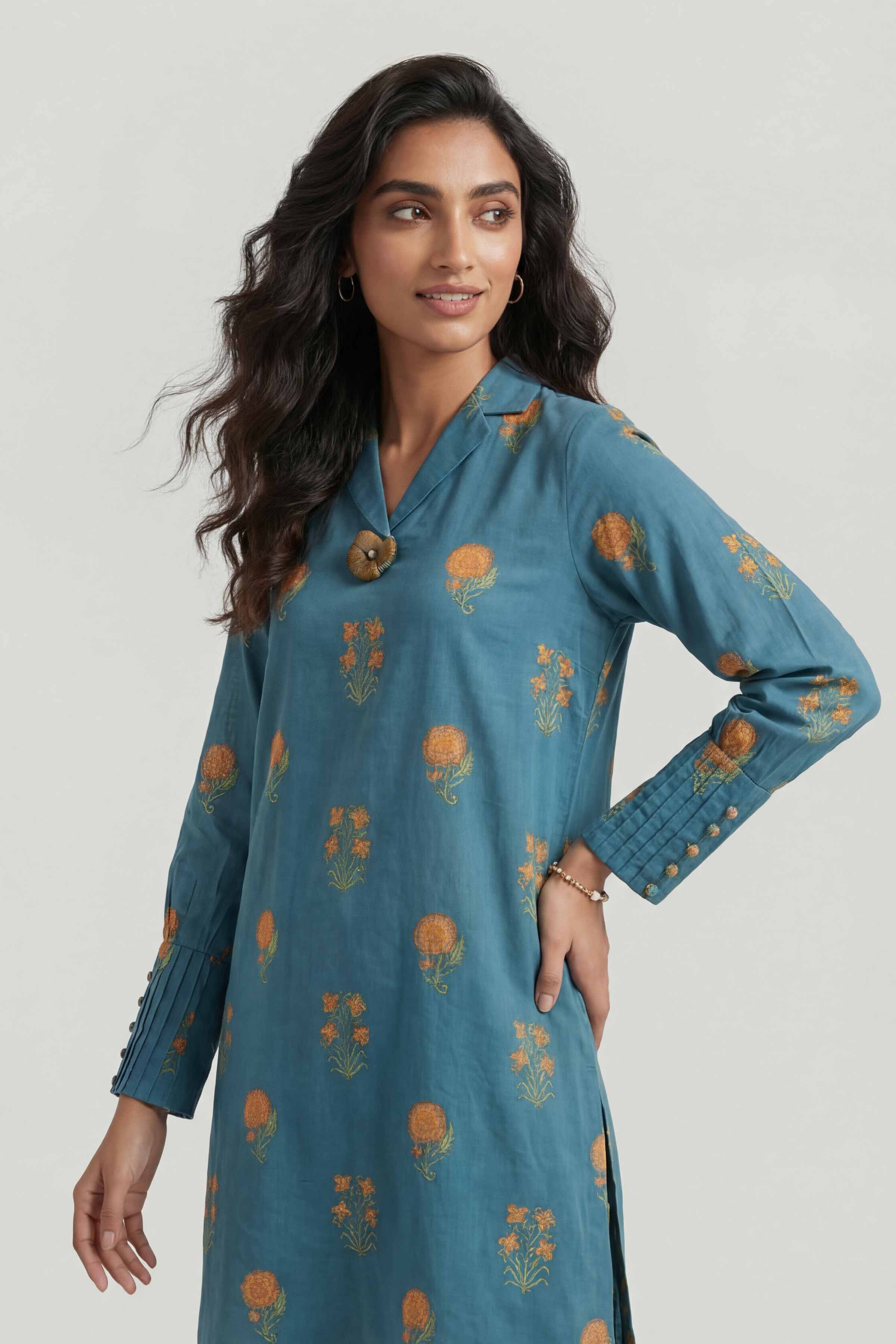 2 Piece - Printed Suit - 42601451 Blue Lawn 2PC Printed Summer