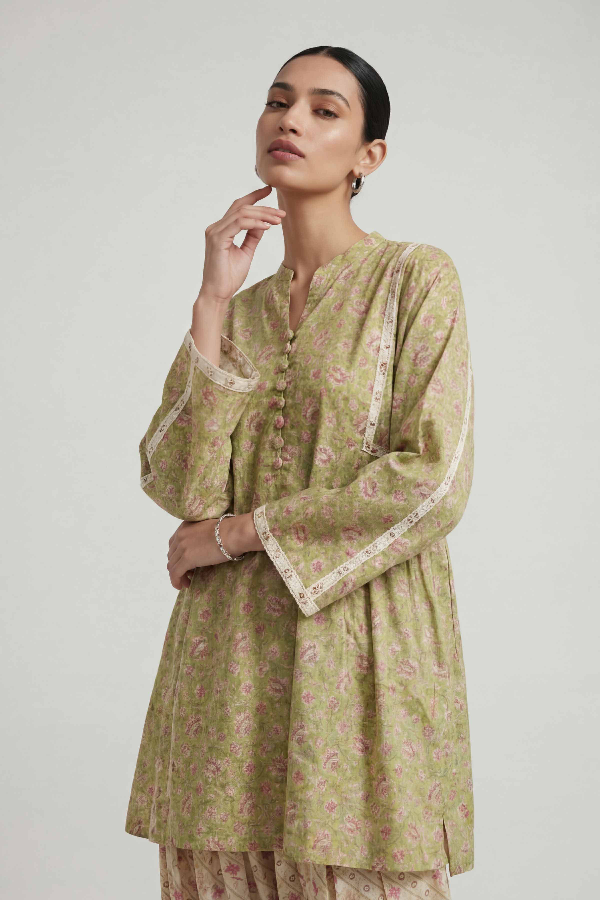 2 Piece - Printed Suit - 42601452 Green Lawn 2PC Printed Summer