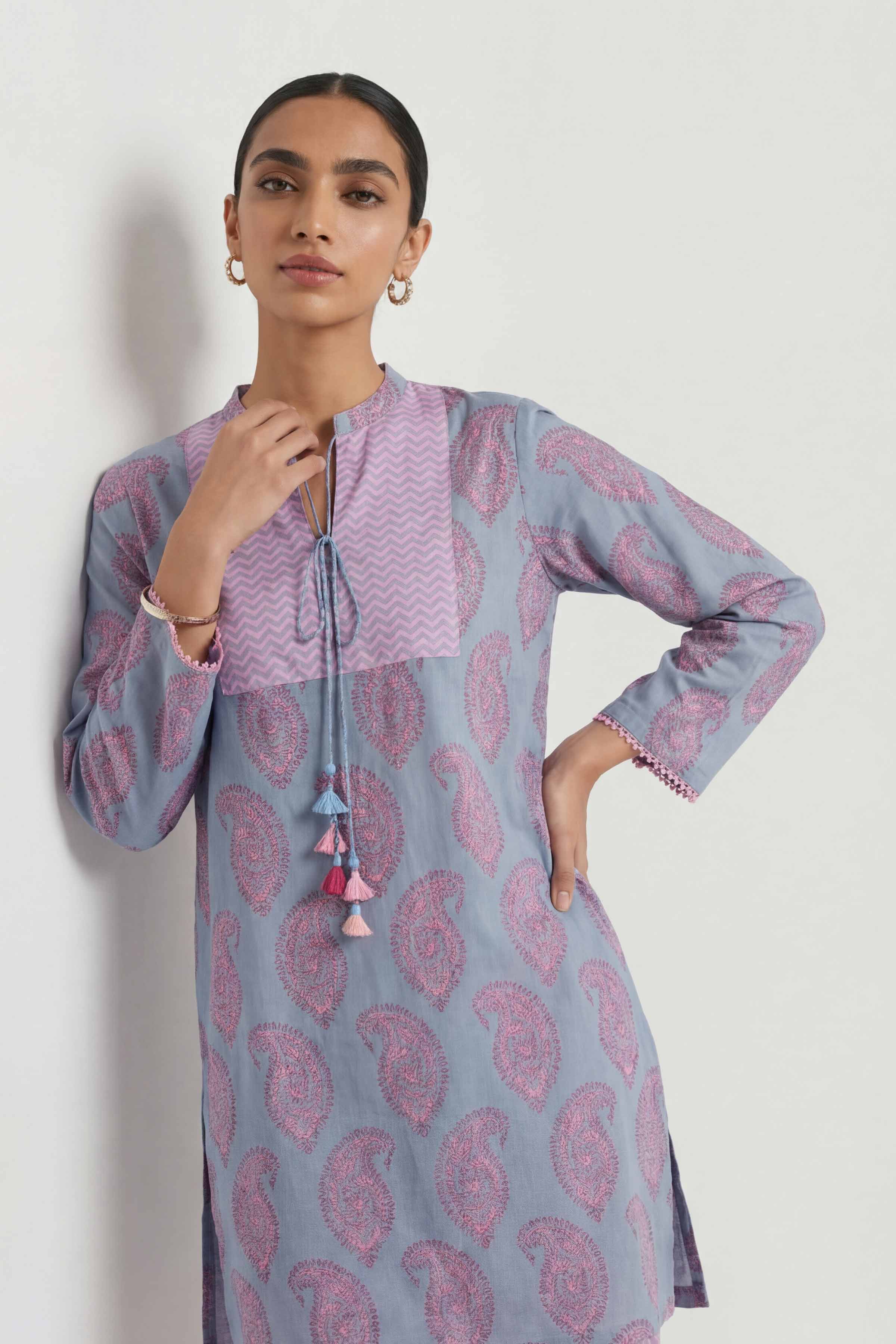 2 Piece - Printed Suit - 42601453 Blue Lawn 2PC Printed Summer