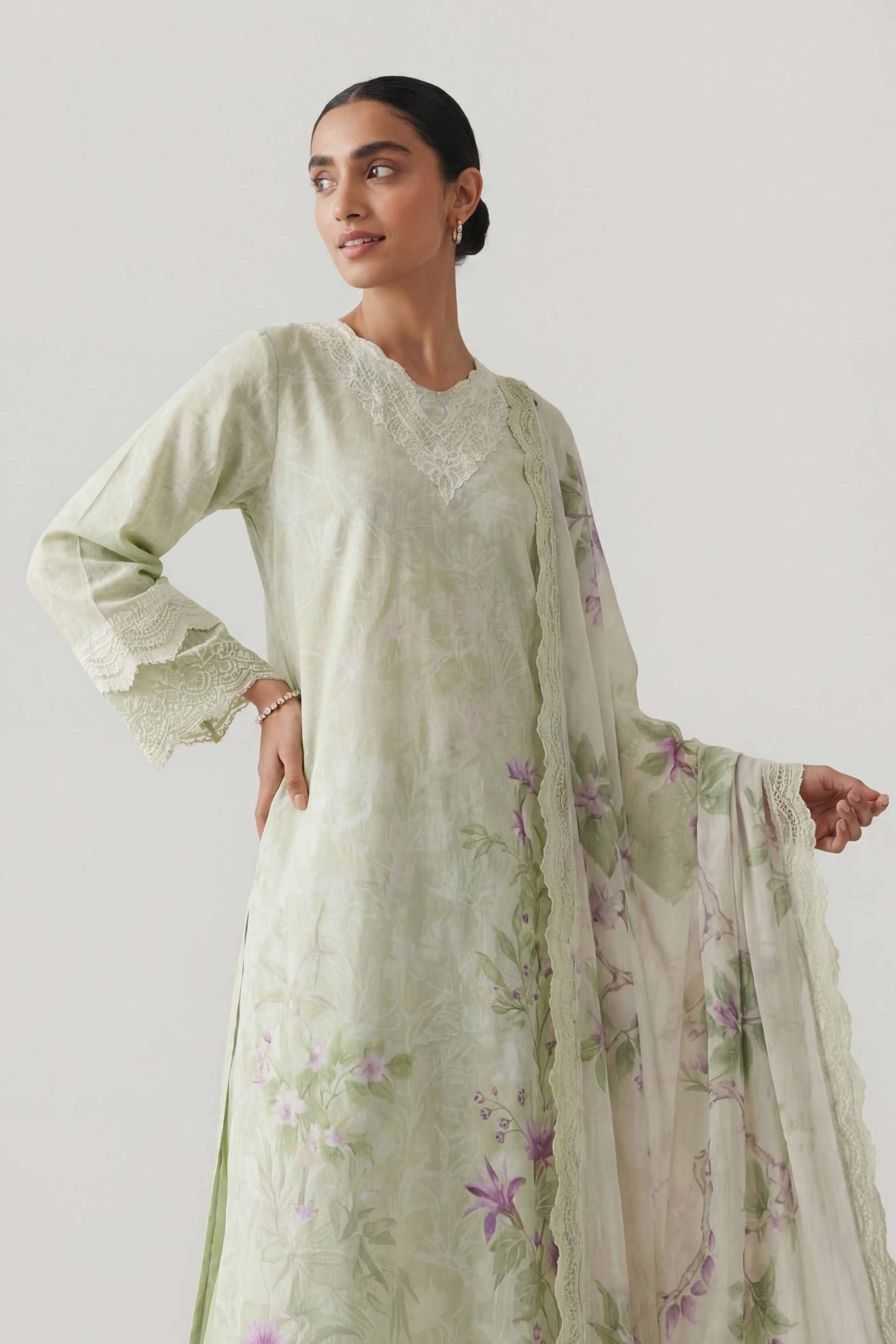 3 Piece - Digital Printed Embroidered Suit - 42601460 Beige Lawn 3PC Embroidered Summer