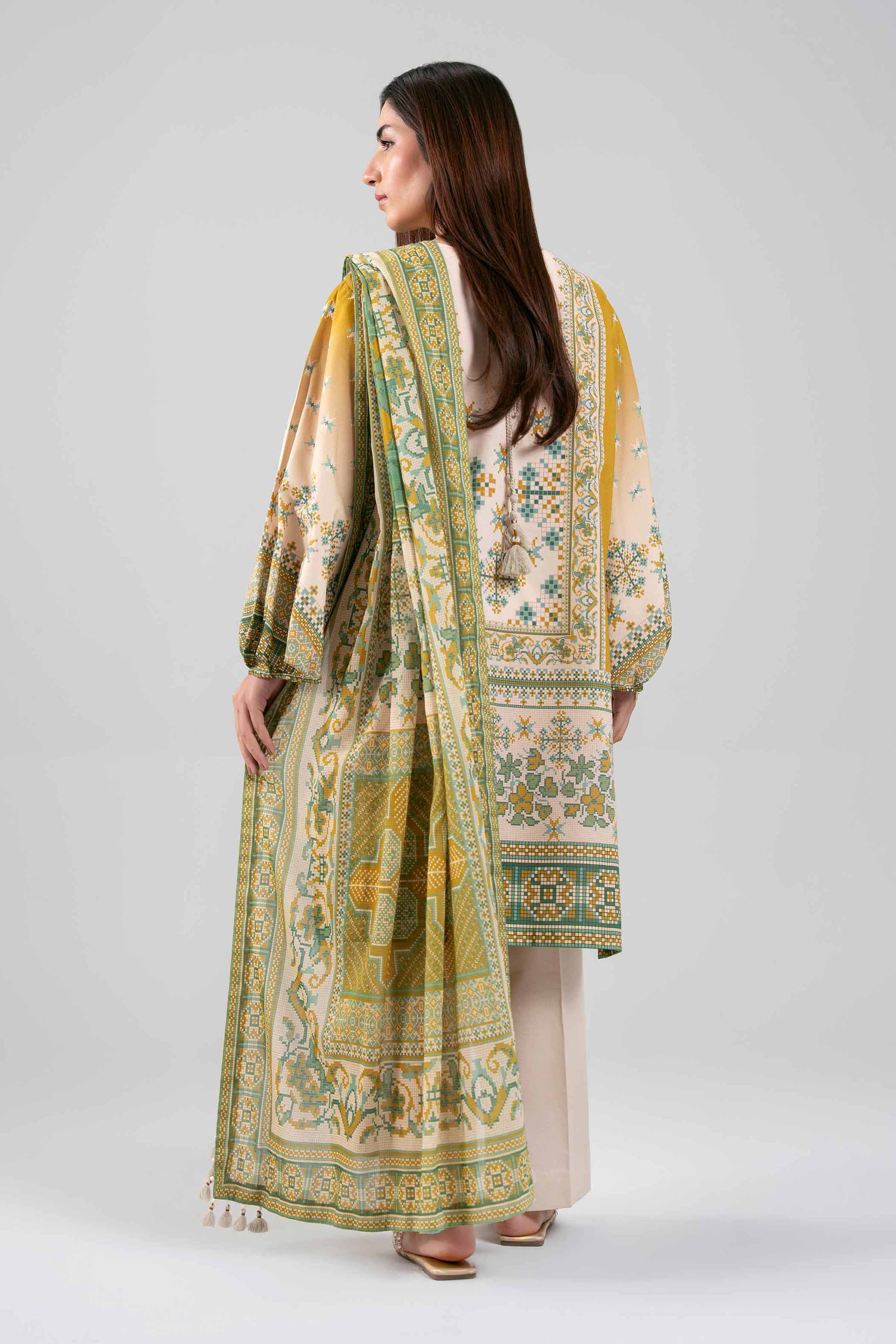 3 Piece - Digital Printed Suit - 42601465 Multi Lawn 3PC Printed Summer